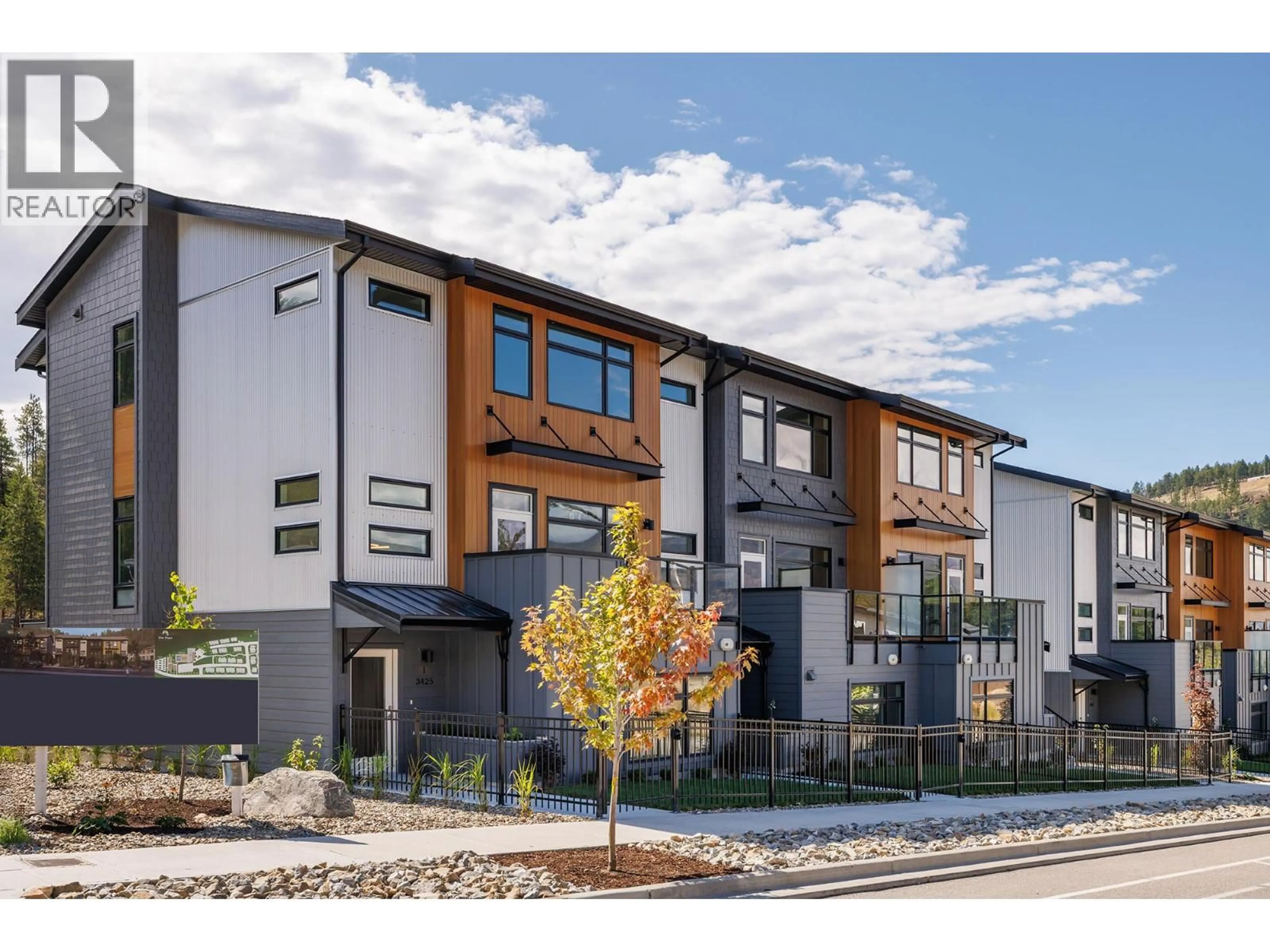 Home with brick exterior material, street for 2 - 3425 HILLTOWN DRIVE, Kelowna British Columbia V1V2B5