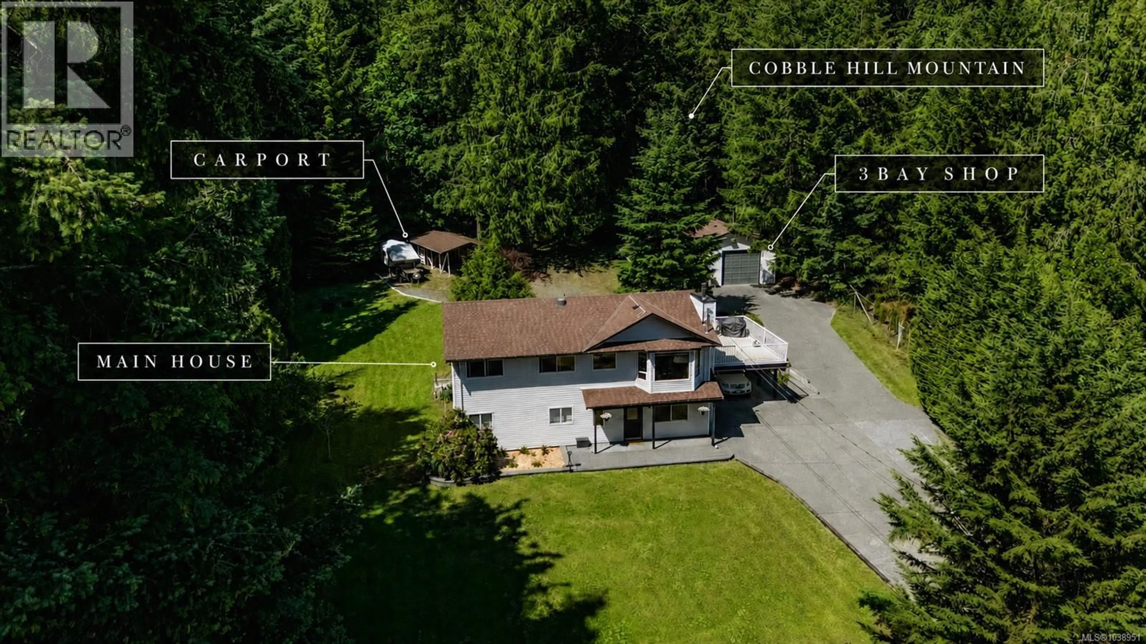 A pic from outside/outdoor area/front of a property/back of a property/a pic from drone, unknown for 1751 BURNHAM ROAD, Cobble Hill British Columbia V8H0B3