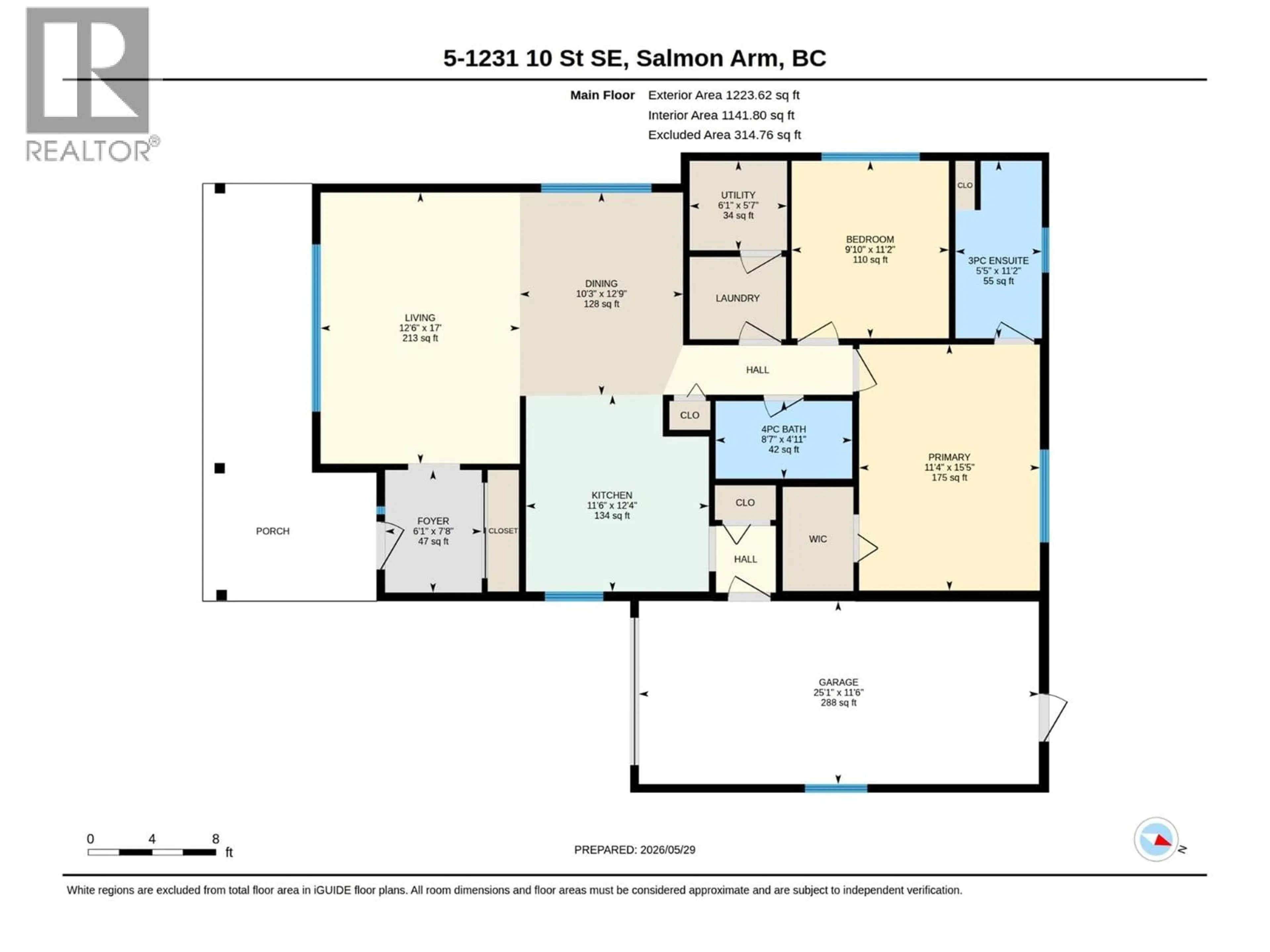 Floor plan for 5 - 1231 10 STREET SOUTHWEST, Salmon Arm British Columbia V1E0A5