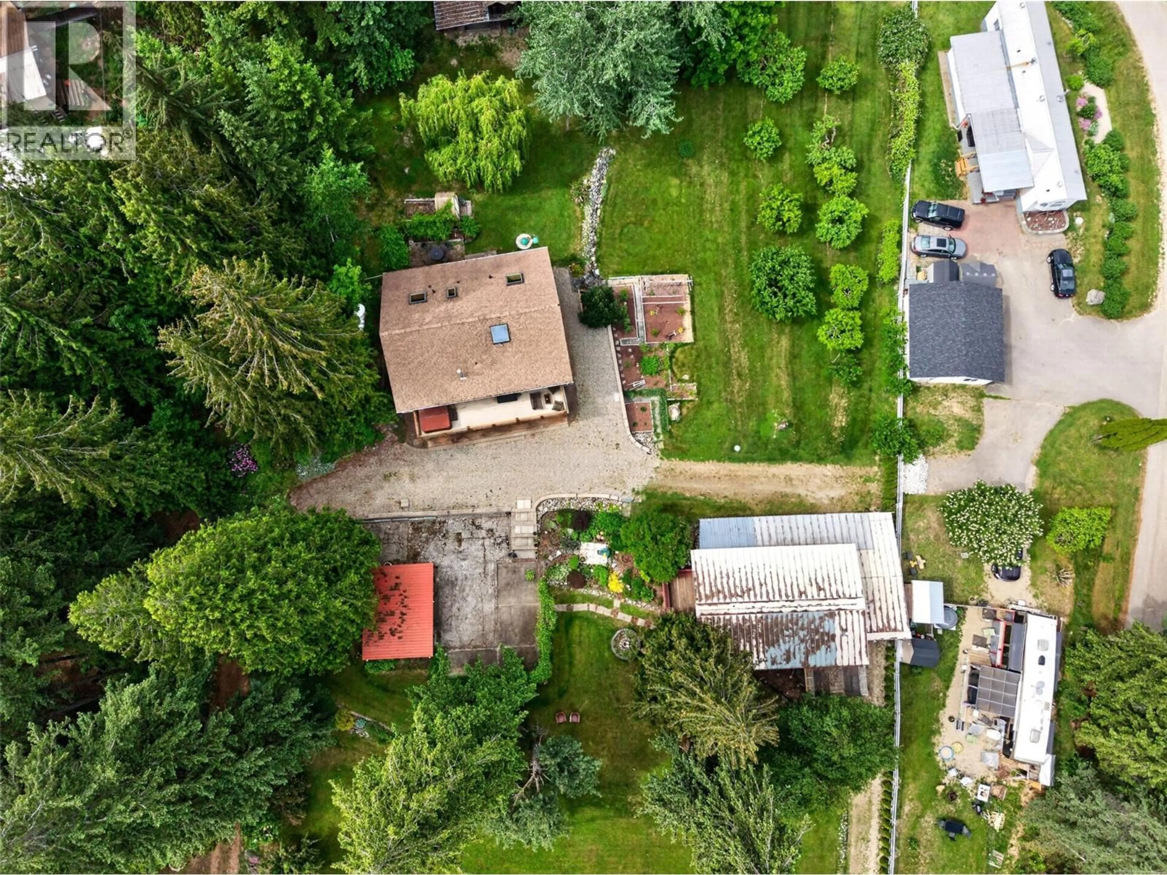 A pic from outside/outdoor area/front of a property/back of a property/a pic from drone, street for 2030 SOLSQUA-SICAMOUS ROAD, Sicamous British Columbia V0E2V4