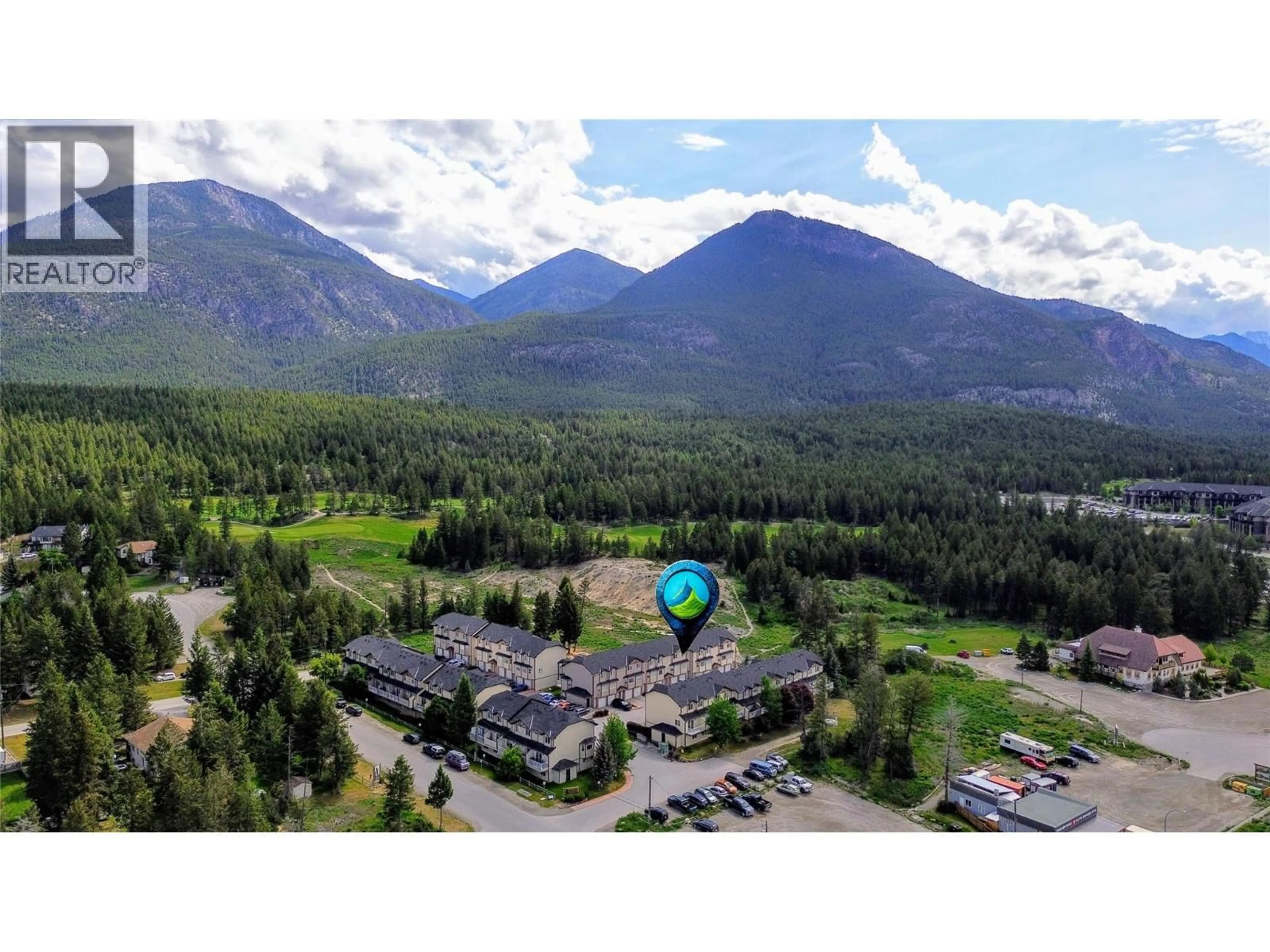 A pic from outside/outdoor area/front of a property/back of a property/a pic from drone, mountain view for 608 - 200 BLACK FOREST TRAIL, Invermere British Columbia V0A1K2