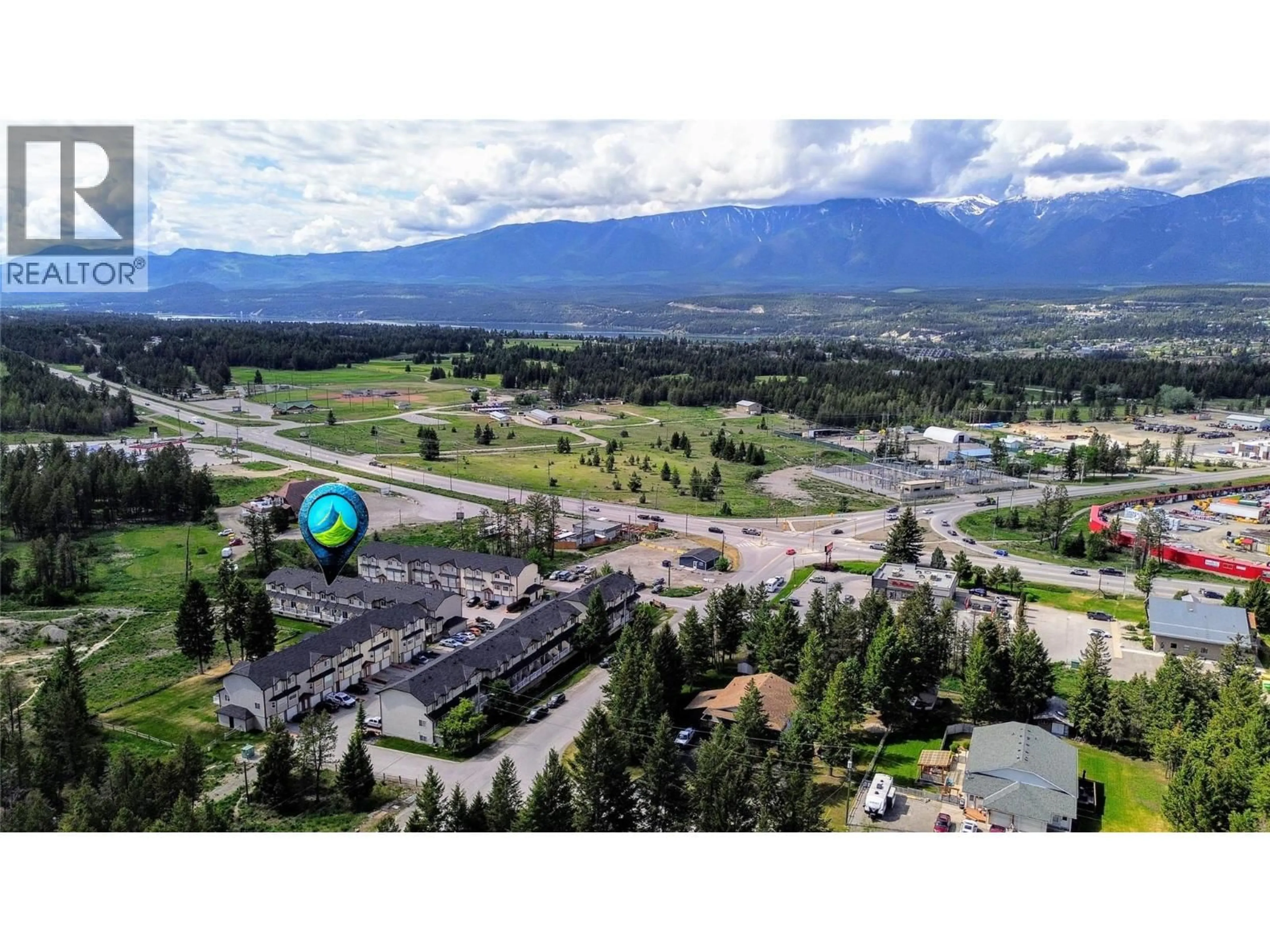 A pic from outside/outdoor area/front of a property/back of a property/a pic from drone, mountain view for 608 - 200 BLACK FOREST TRAIL, Invermere British Columbia V0A1K2