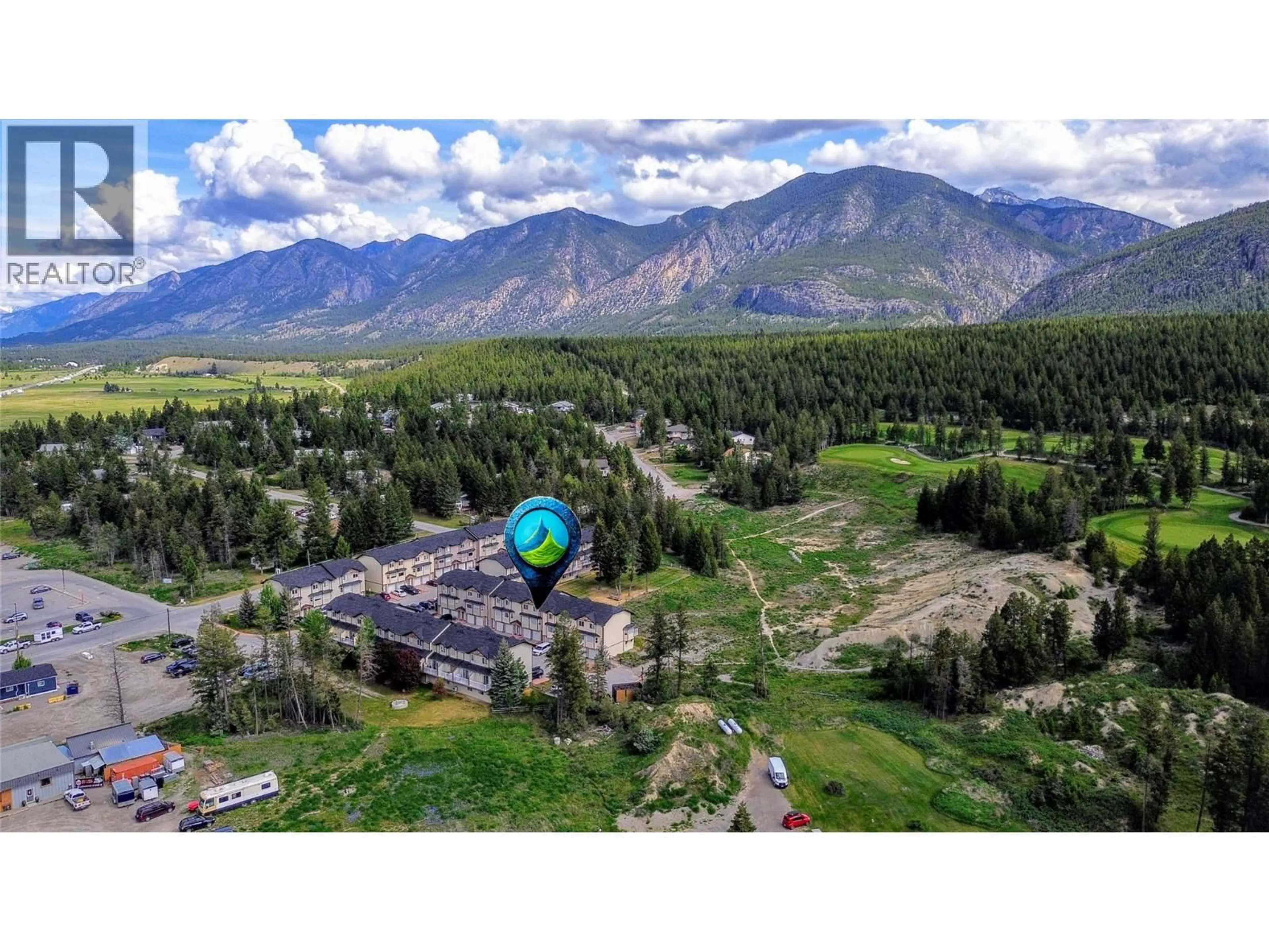 A pic from outside/outdoor area/front of a property/back of a property/a pic from drone, mountain view for 608 - 200 BLACK FOREST TRAIL, Invermere British Columbia V0A1K2