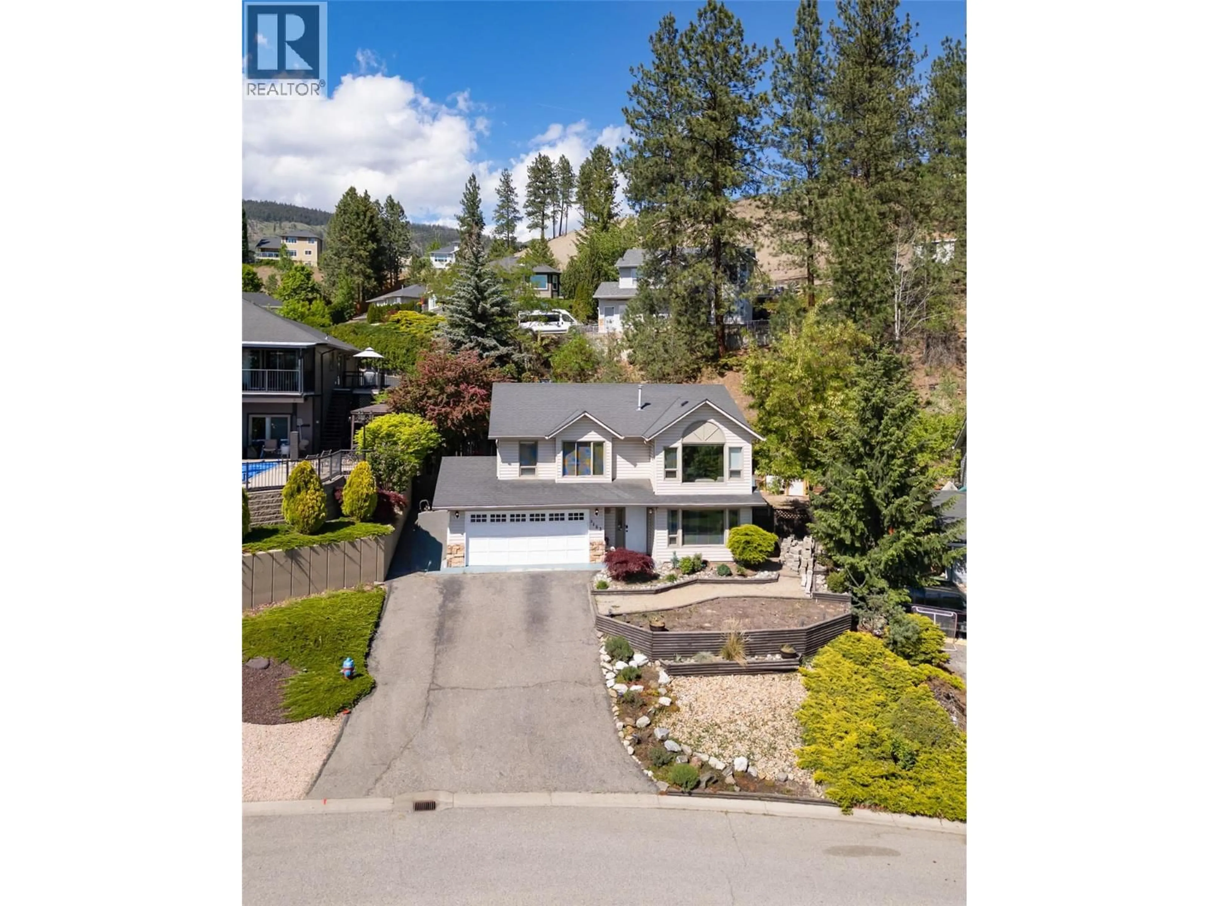 A pic from outside/outdoor area/front of a property/back of a property/a pic from drone, street for 3183 BROADVIEW PLACE, West Kelowna British Columbia V4T1M9