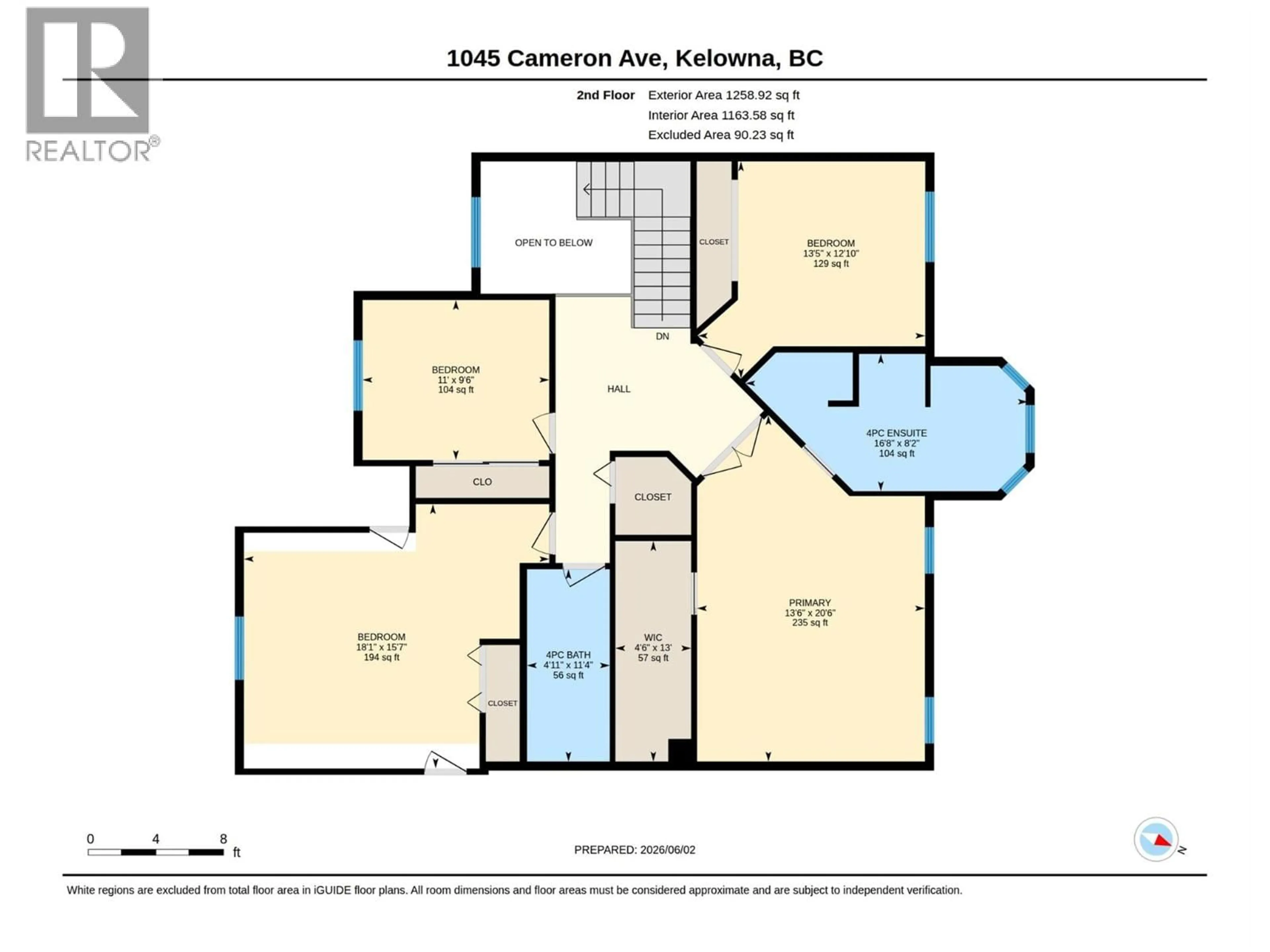 Floor plan for 1045 CAMERON AVENUE, Kelowna British Columbia V1Y8V4
