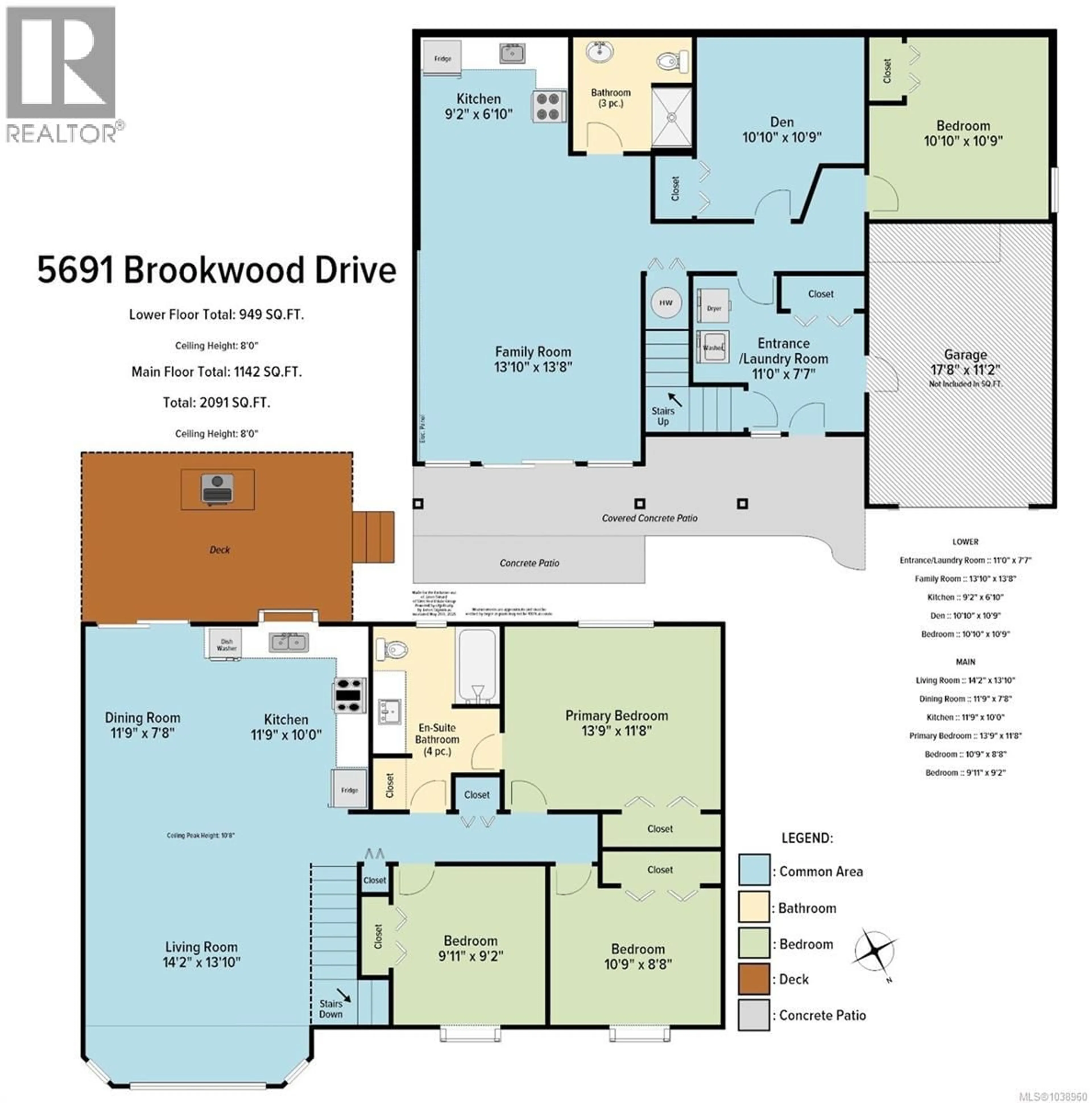 Floor plan for 5691 BROOKWOOD DRIVE, Nanaimo British Columbia V9T5P3