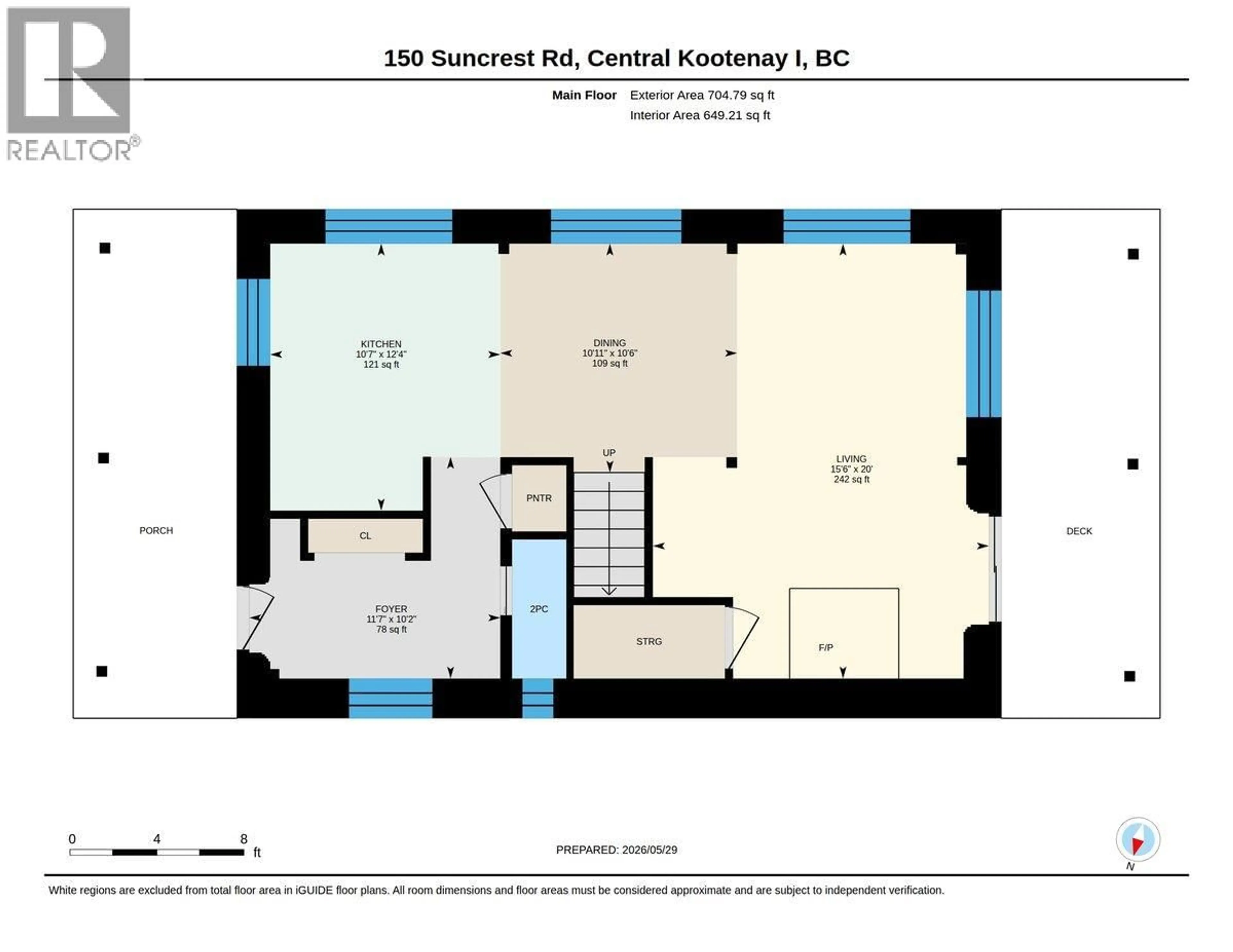 Floor plan for 150 SUNCREST ROAD, Pass Creek British Columbia V1N4T5