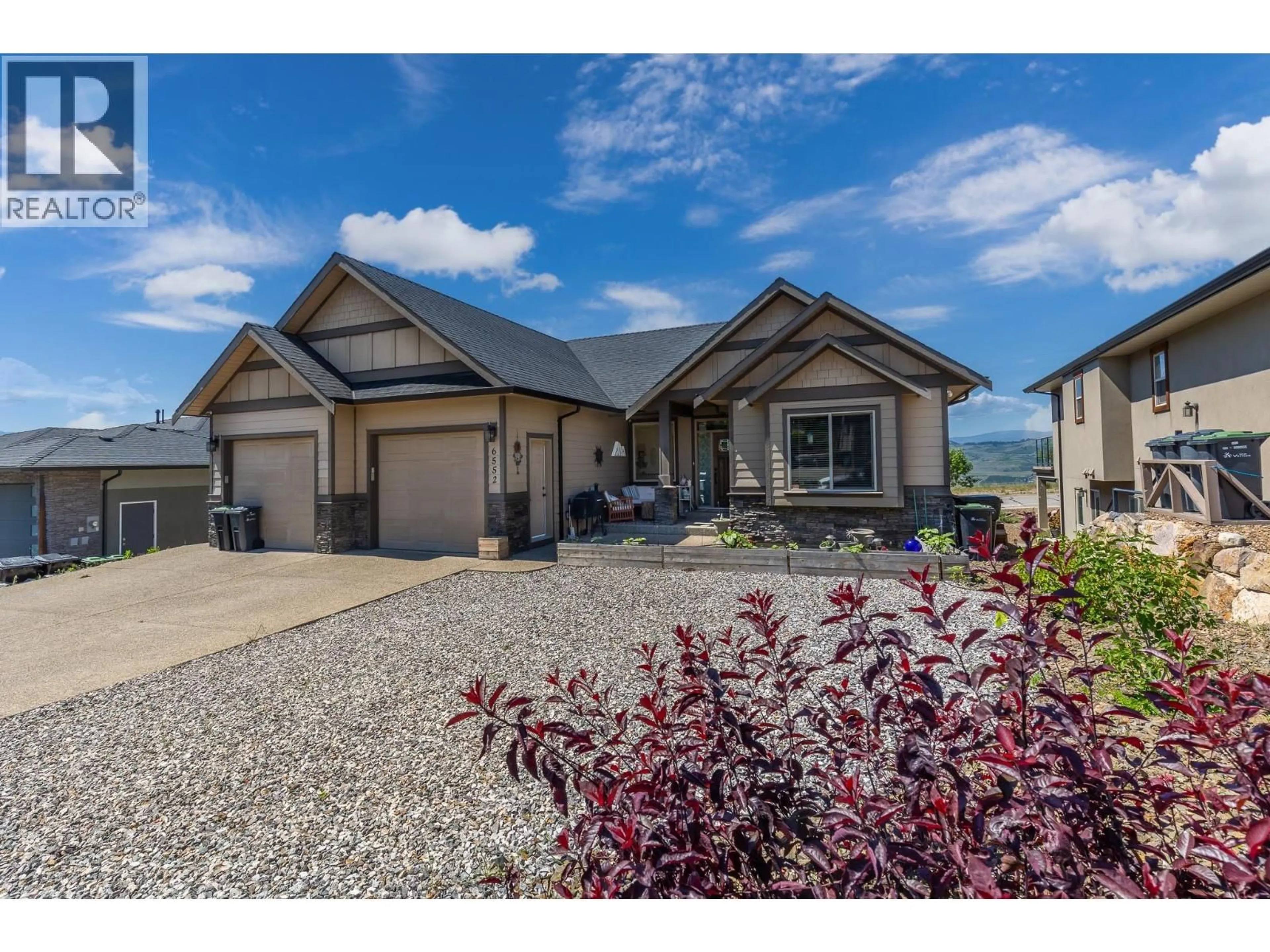 Home with vinyl exterior material, street for 6552 BLACKCOMB PLACE, Vernon British Columbia V1B4E1