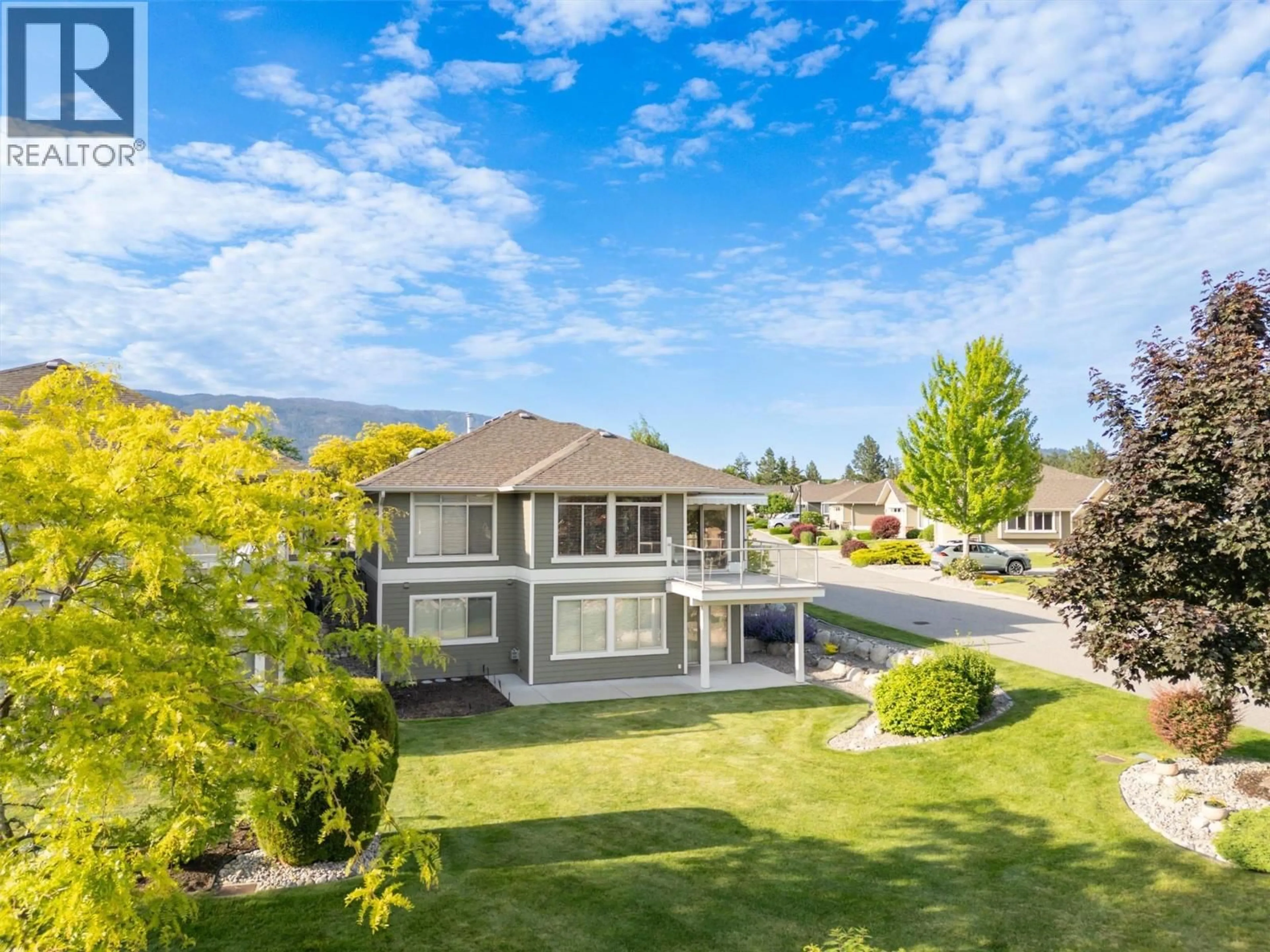 A pic from outside/outdoor area/front of a property/back of a property/a pic from drone, mountain view for 135 - 4035 GELLATLY ROAD SOUTH, West Kelowna British Columbia V4T1R7