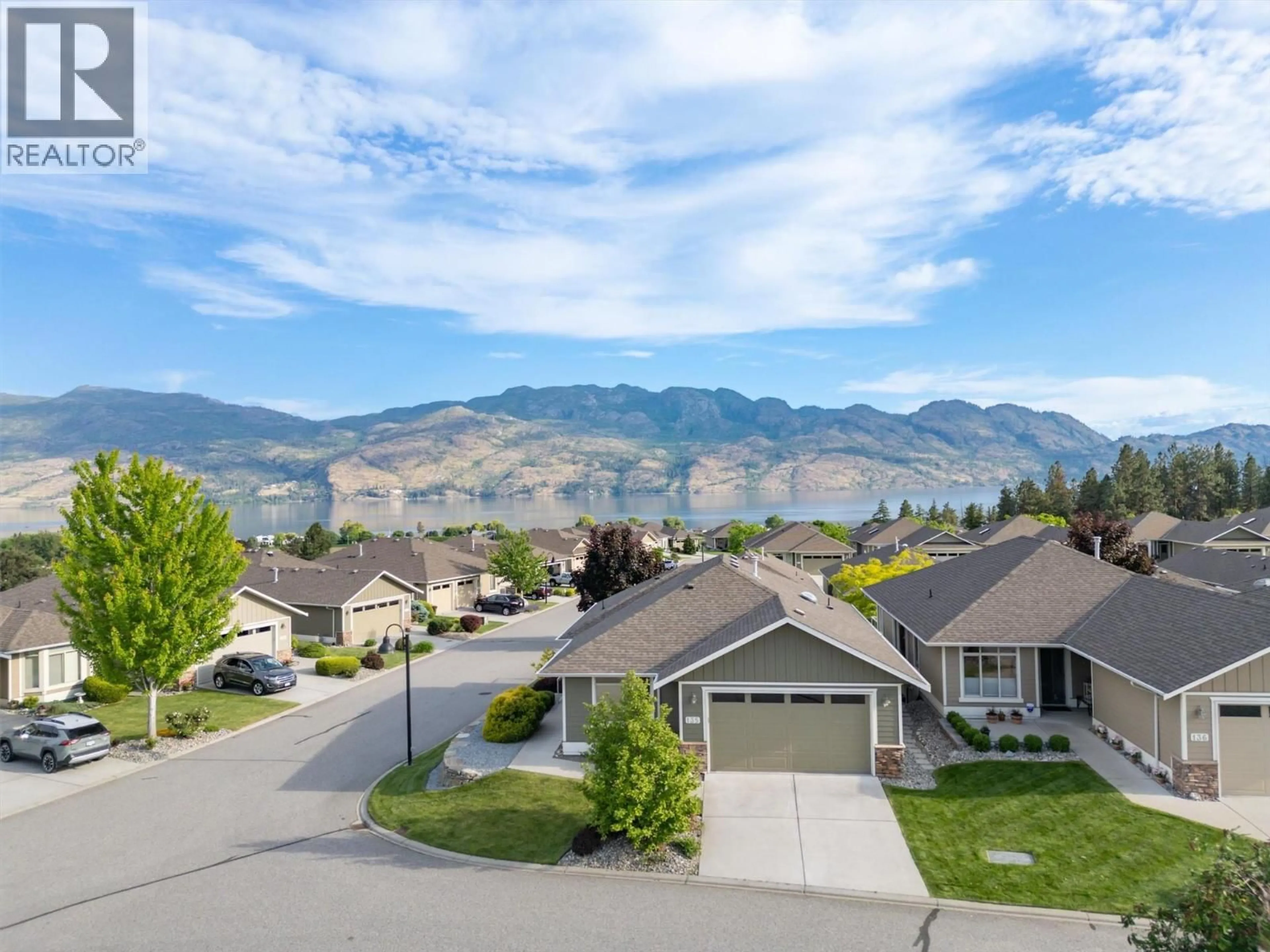 A pic from outside/outdoor area/front of a property/back of a property/a pic from drone, mountain view for 135 - 4035 GELLATLY ROAD SOUTH, West Kelowna British Columbia V4T1R7