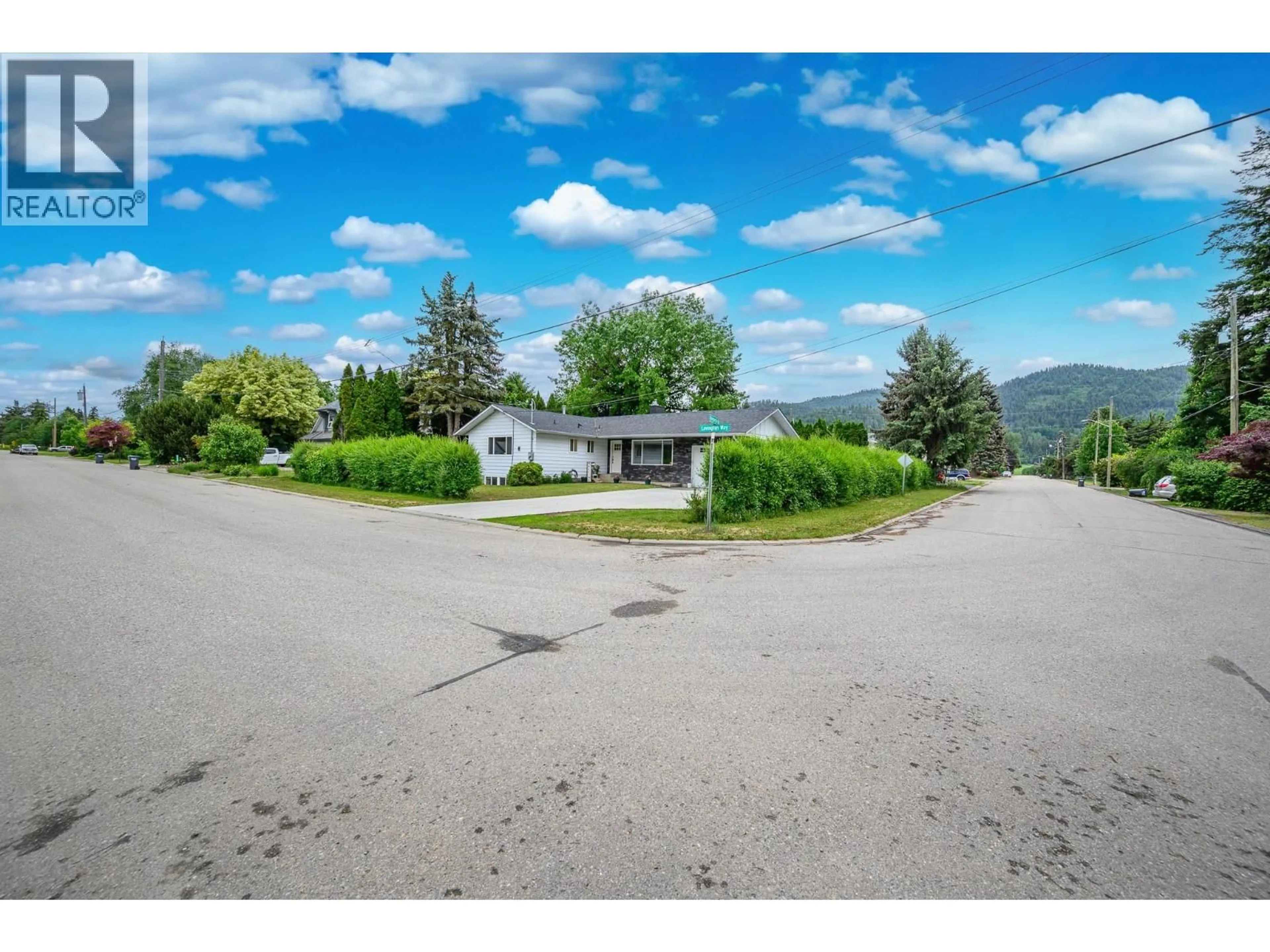 A pic from outside/outdoor area/front of a property/back of a property/a pic from drone, mountain view for 6596 LAVINGTON WAY, Coldstream British Columbia V1B3G5