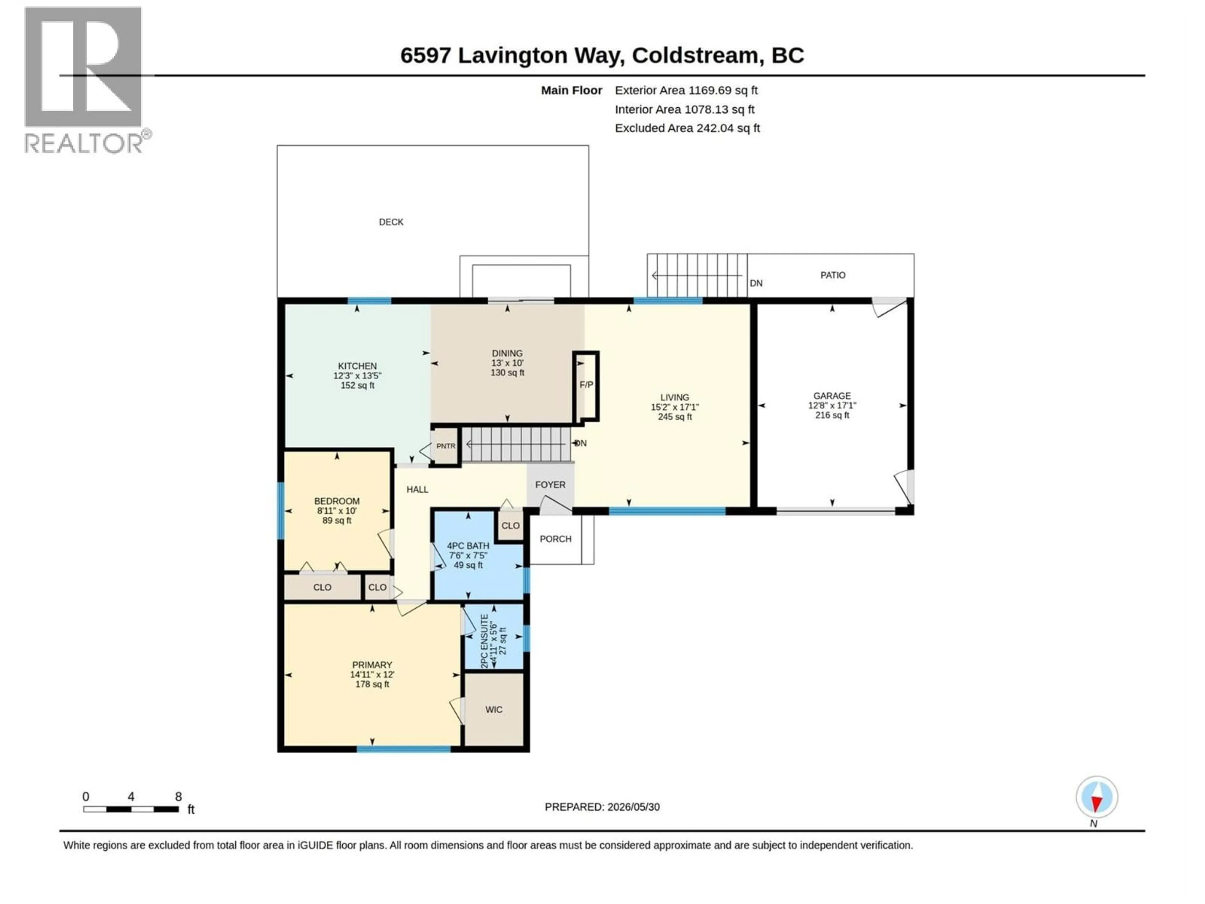 Floor plan for 6596 LAVINGTON WAY, Coldstream British Columbia V1B3G5