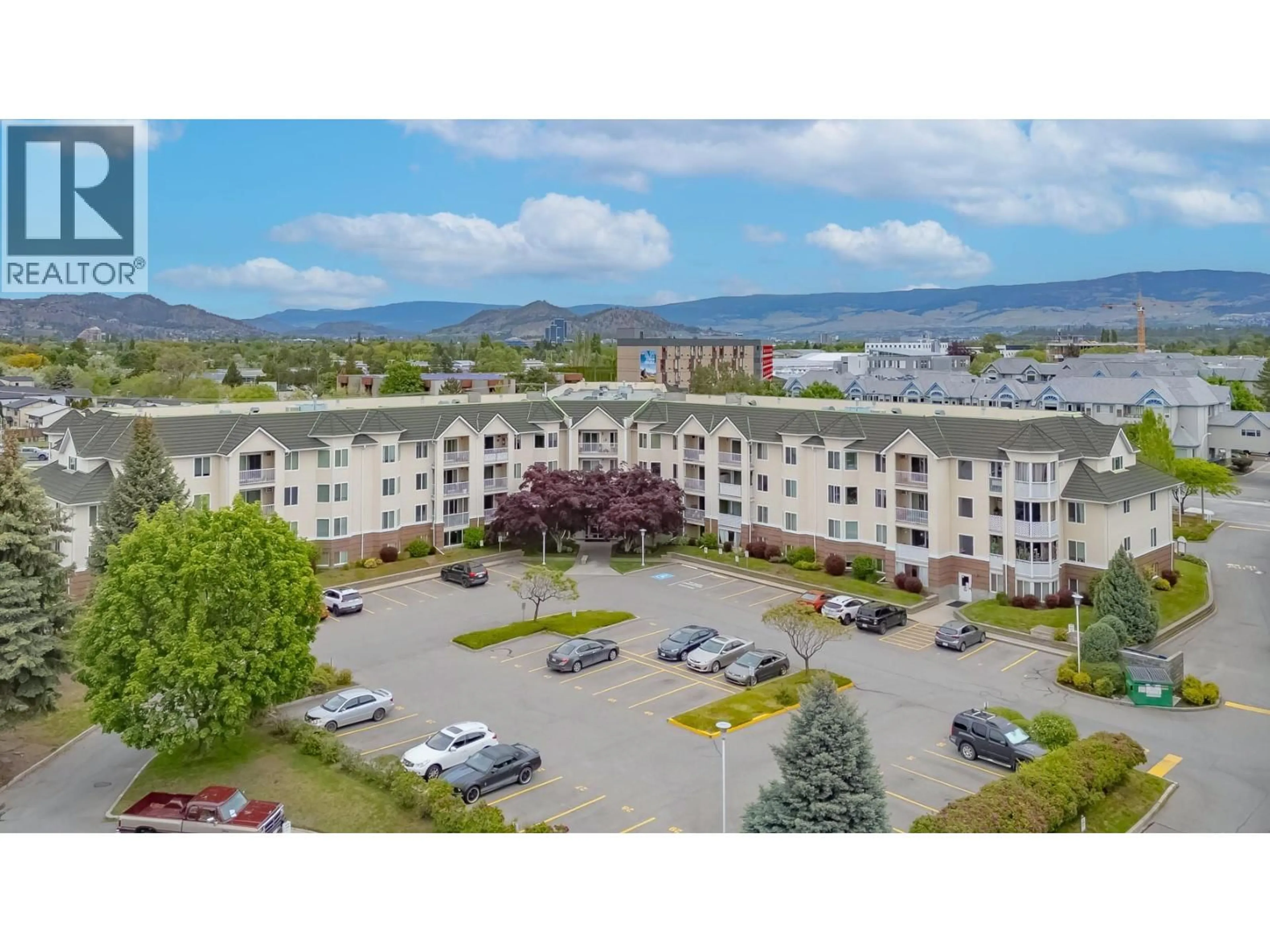 A pic from outside/outdoor area/front of a property/back of a property/a pic from drone, mountain view for 201 - 3160 CASORSO ROAD, Kelowna British Columbia V1W3L7