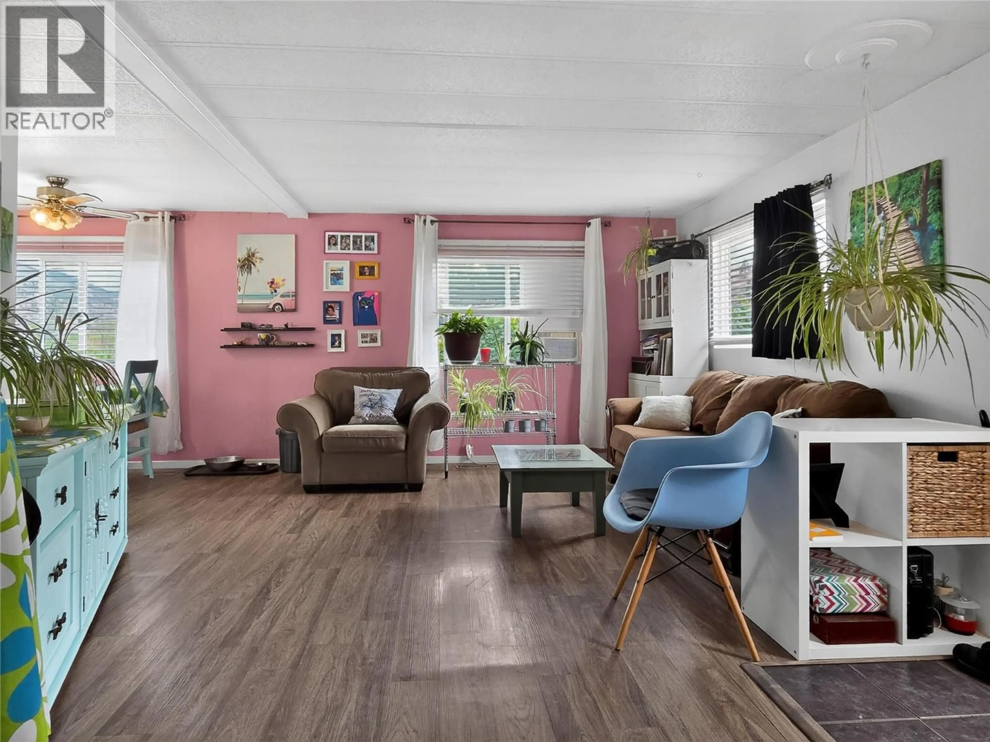 Living room with furniture, wood/laminate floor for 4161 MICKEY FRONTAGE ROAD, Cache Creek British Columbia V0K1H1