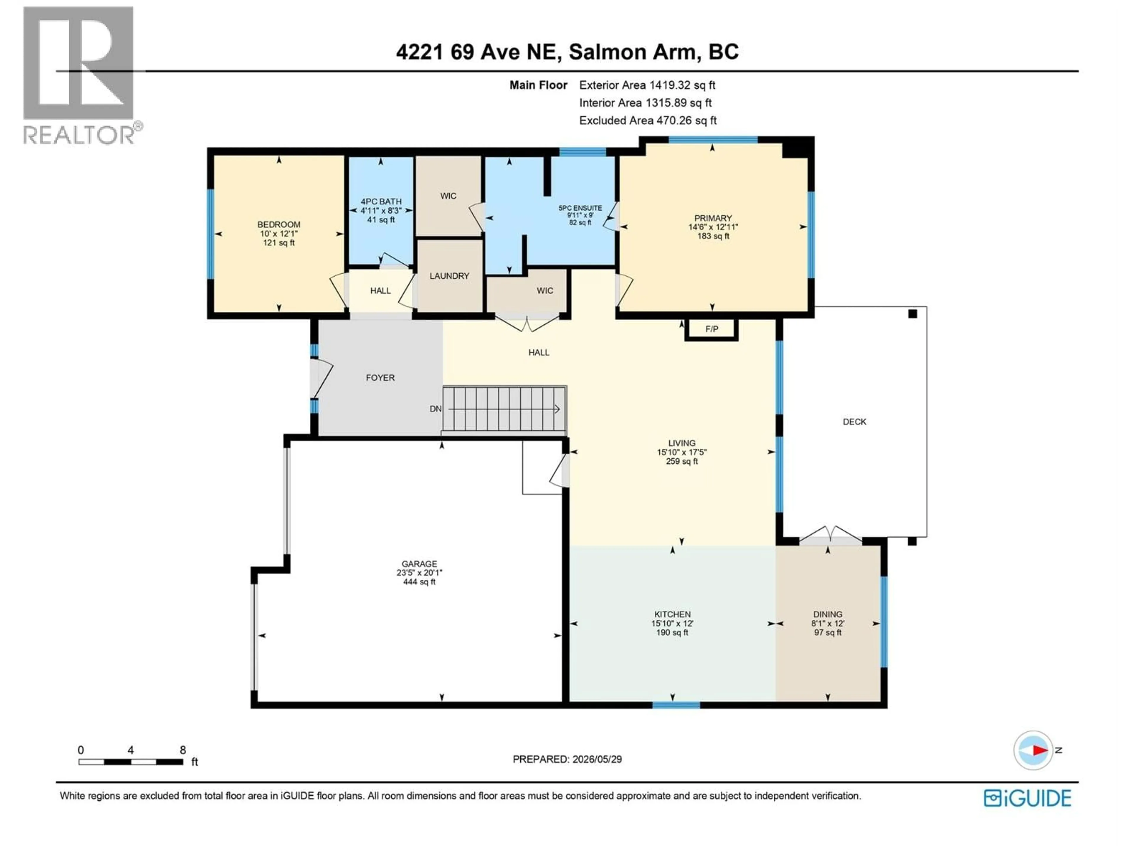 Floor plan for 4221 69 AVENUE NORTHEAST, Salmon Arm British Columbia V0E1K0