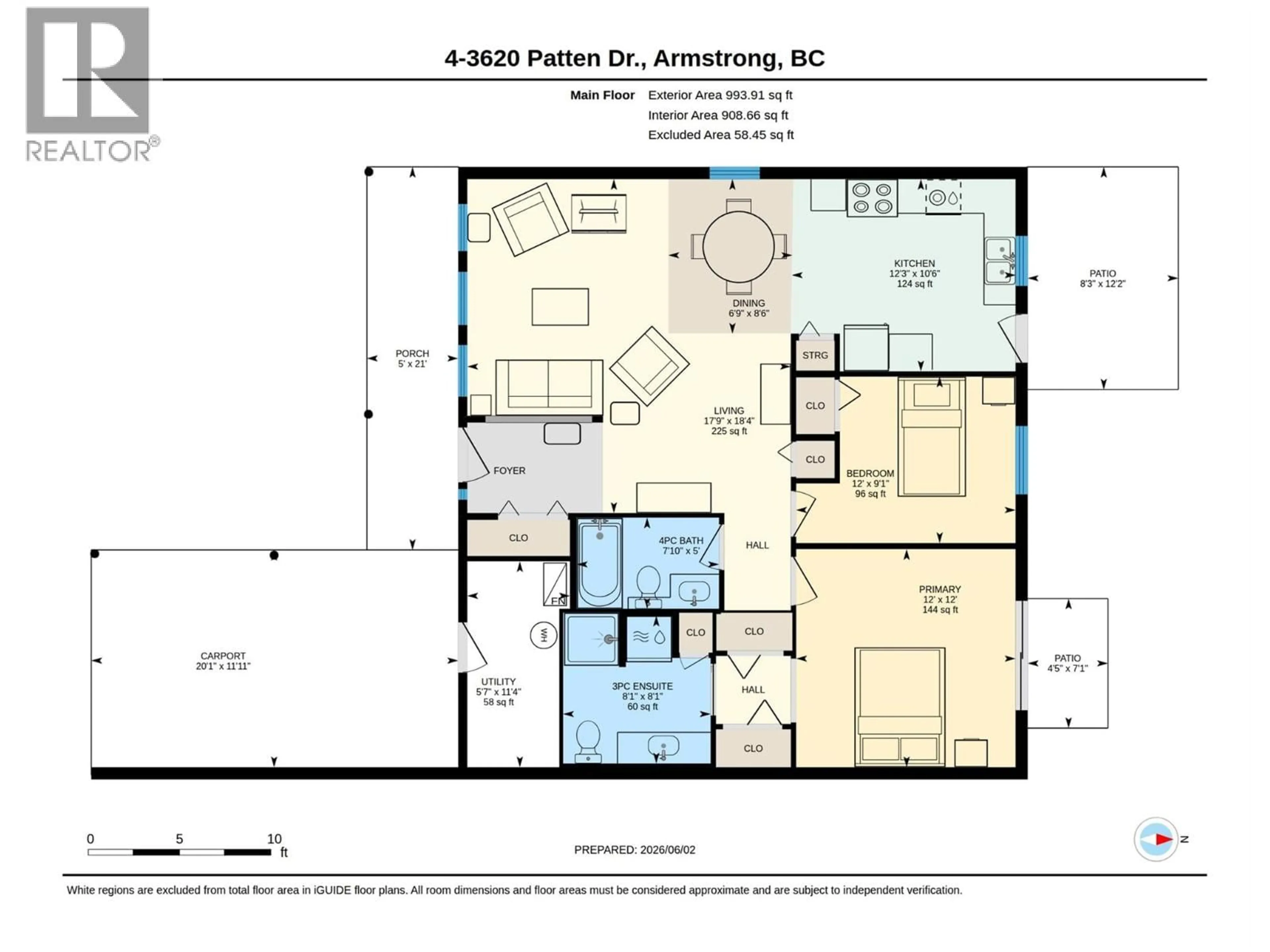 Floor plan for 4 - 3620 PATTEN DRIVE, Armstrong British Columbia V4Y2B4