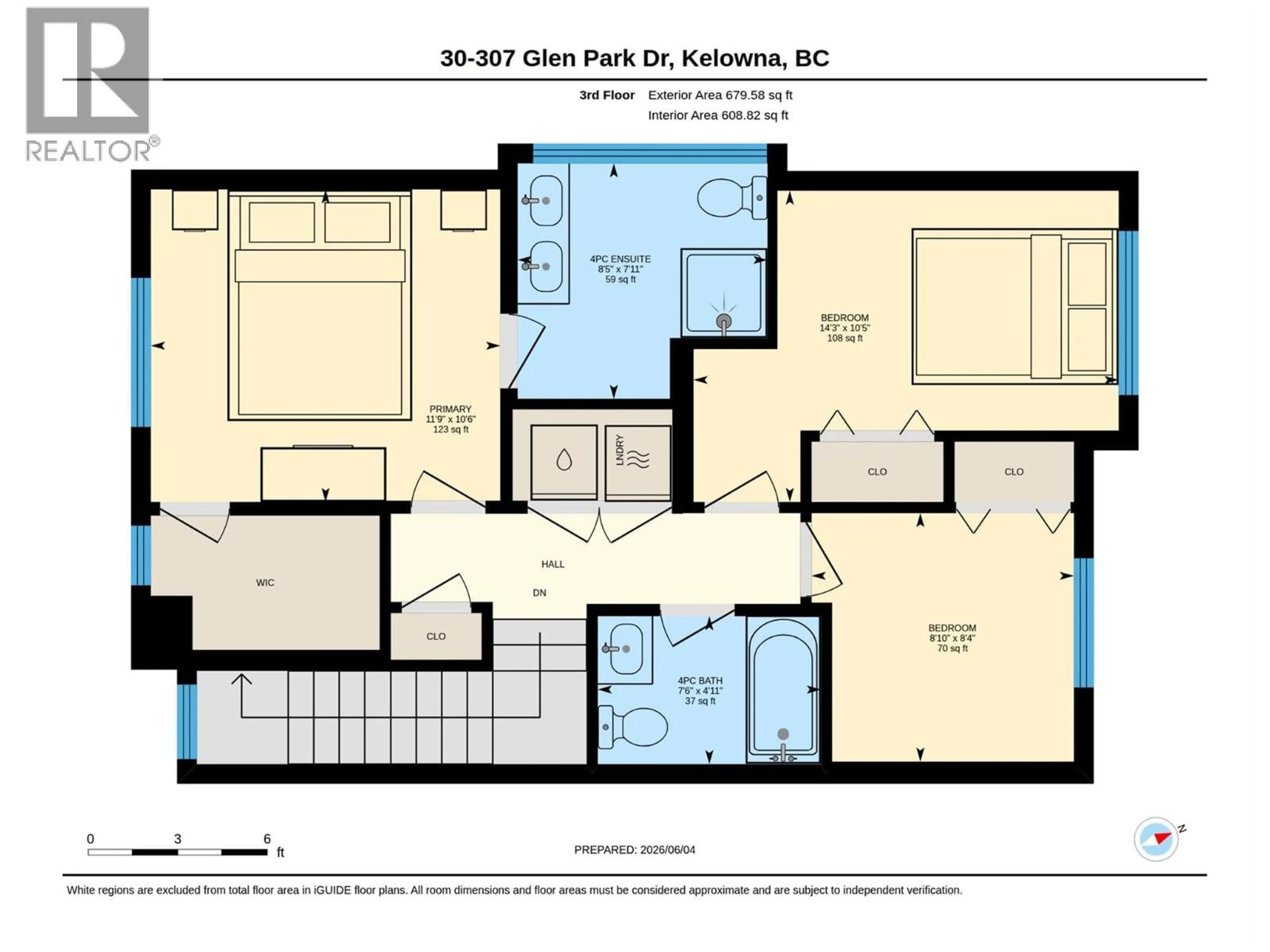 Floor plan for 30 - 307 GLEN PARK DRIVE, Kelowna British Columbia V1V0H1