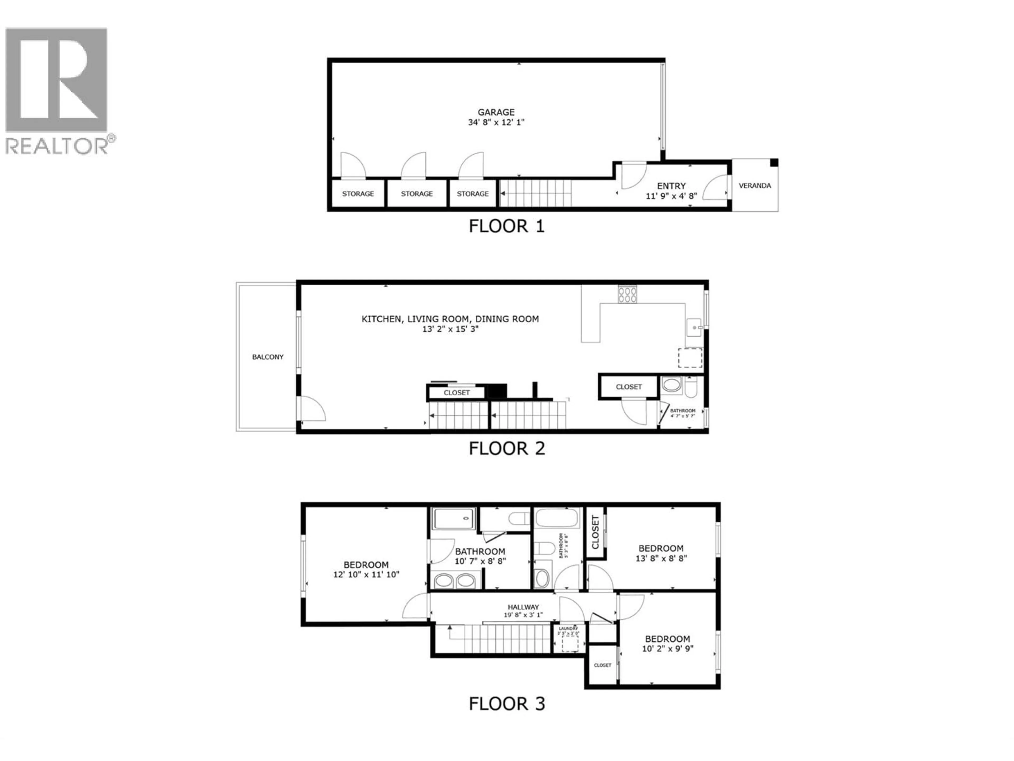 Floor plan for 2 - 3405 16 AVENUE, Vernon British Columbia V1T5Z1