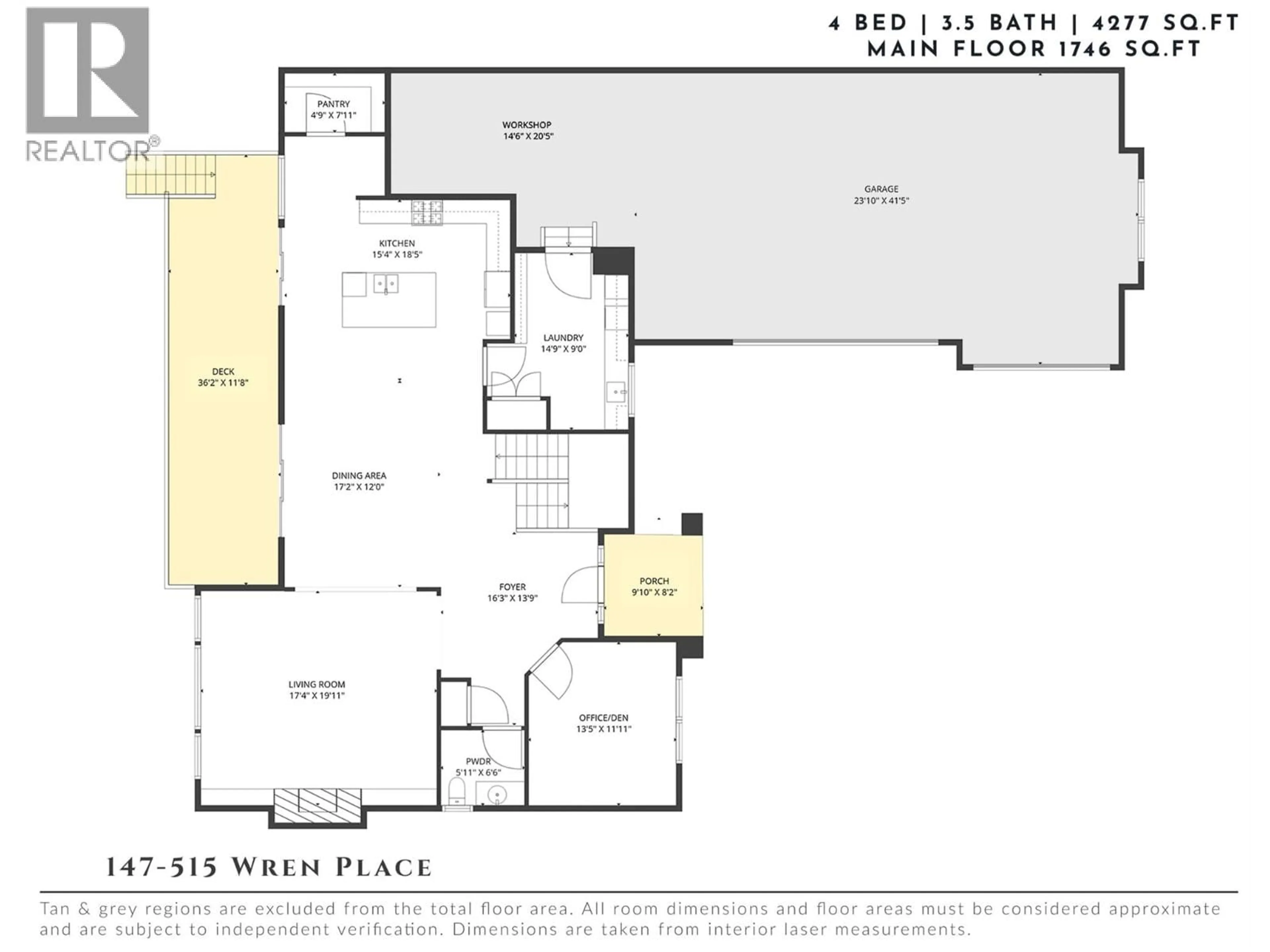 Floor plan for 147 - 515 WREN PLACE, Kelowna British Columbia V1W5H7