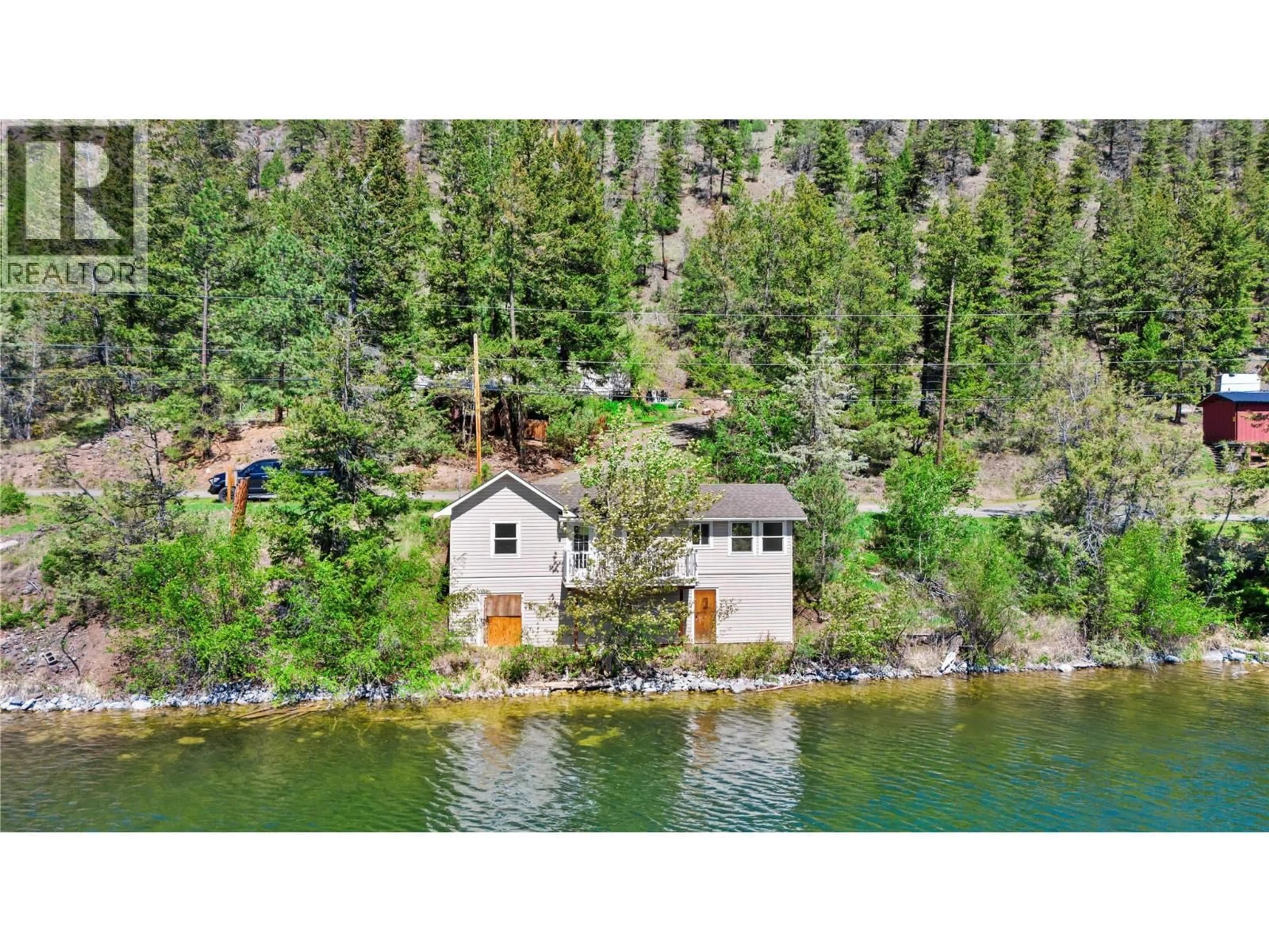 A pic from outside/outdoor area/front of a property/back of a property/a pic from drone, water/lake/river/ocean view for 2517 LOON LAKE ROAD, Cache Creek British Columbia V0K1H1