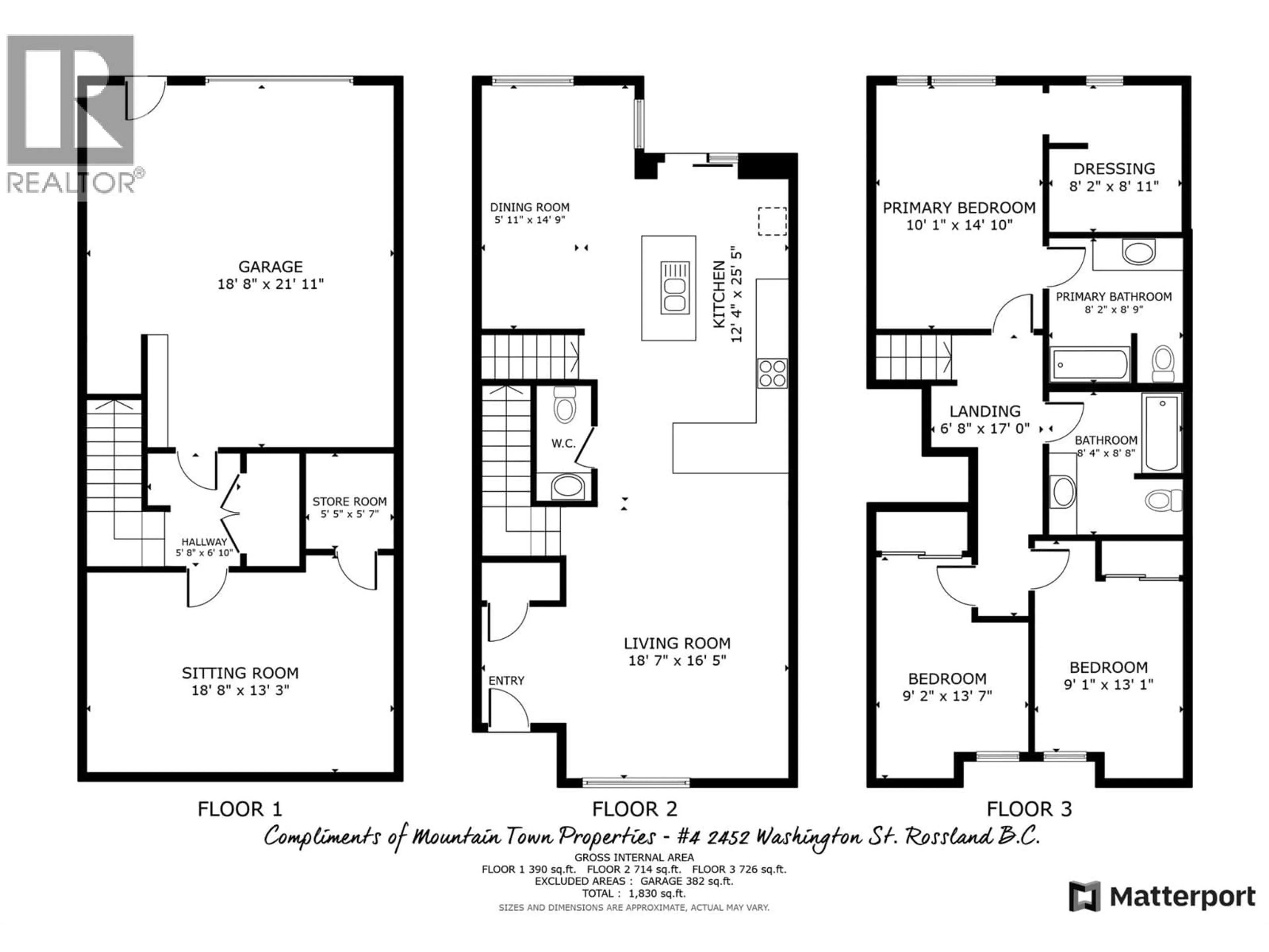 Floor plan for 4 - 2452 WASHINGTON STREET, Rossland British Columbia V0G1Y0