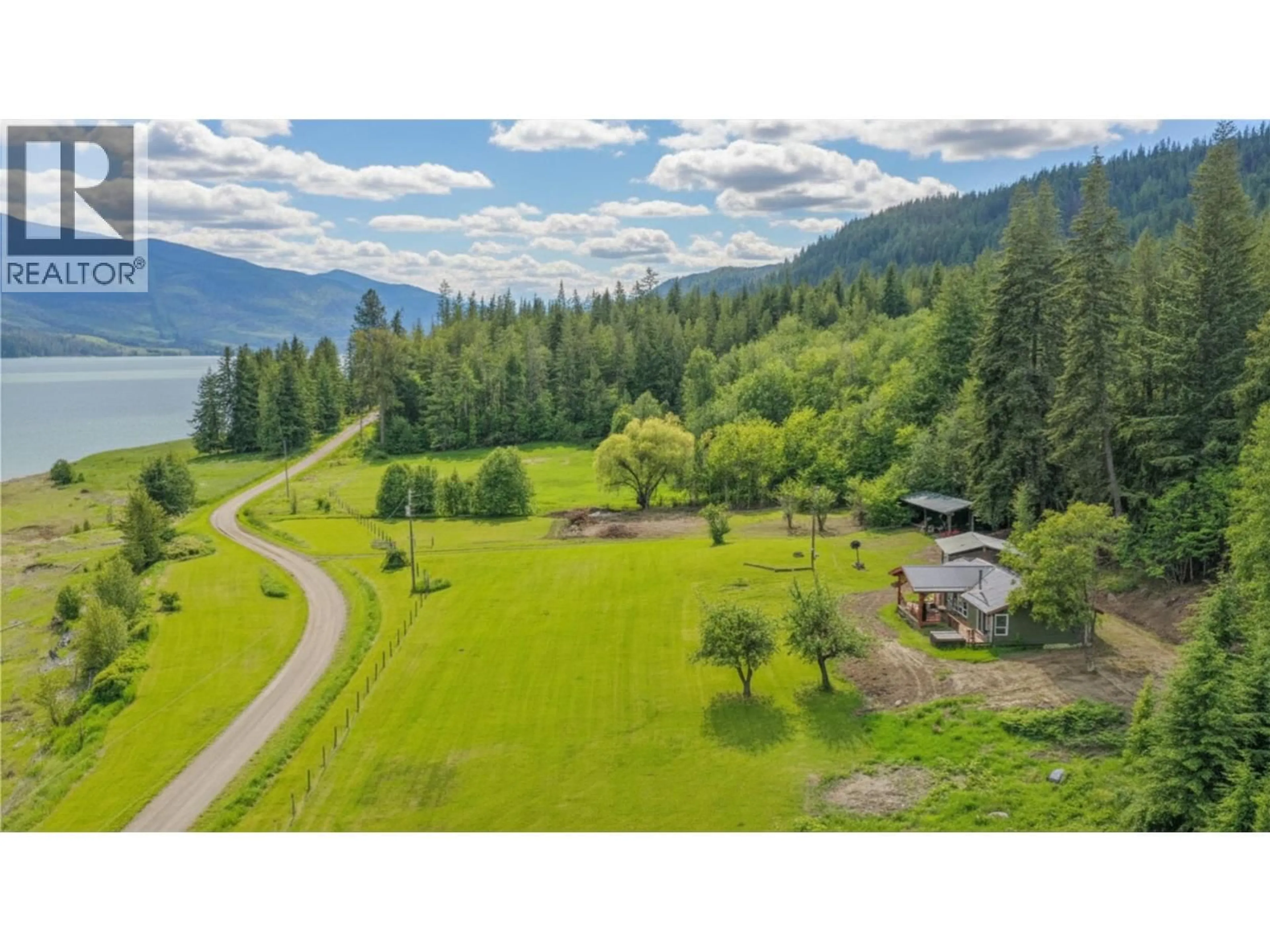A pic from outside/outdoor area/front of a property/back of a property/a pic from drone, water/lake/river/ocean view for 350 LOWER INONOAKLIN NORTH ARM ROAD, Edgewood British Columbia V0E1J0