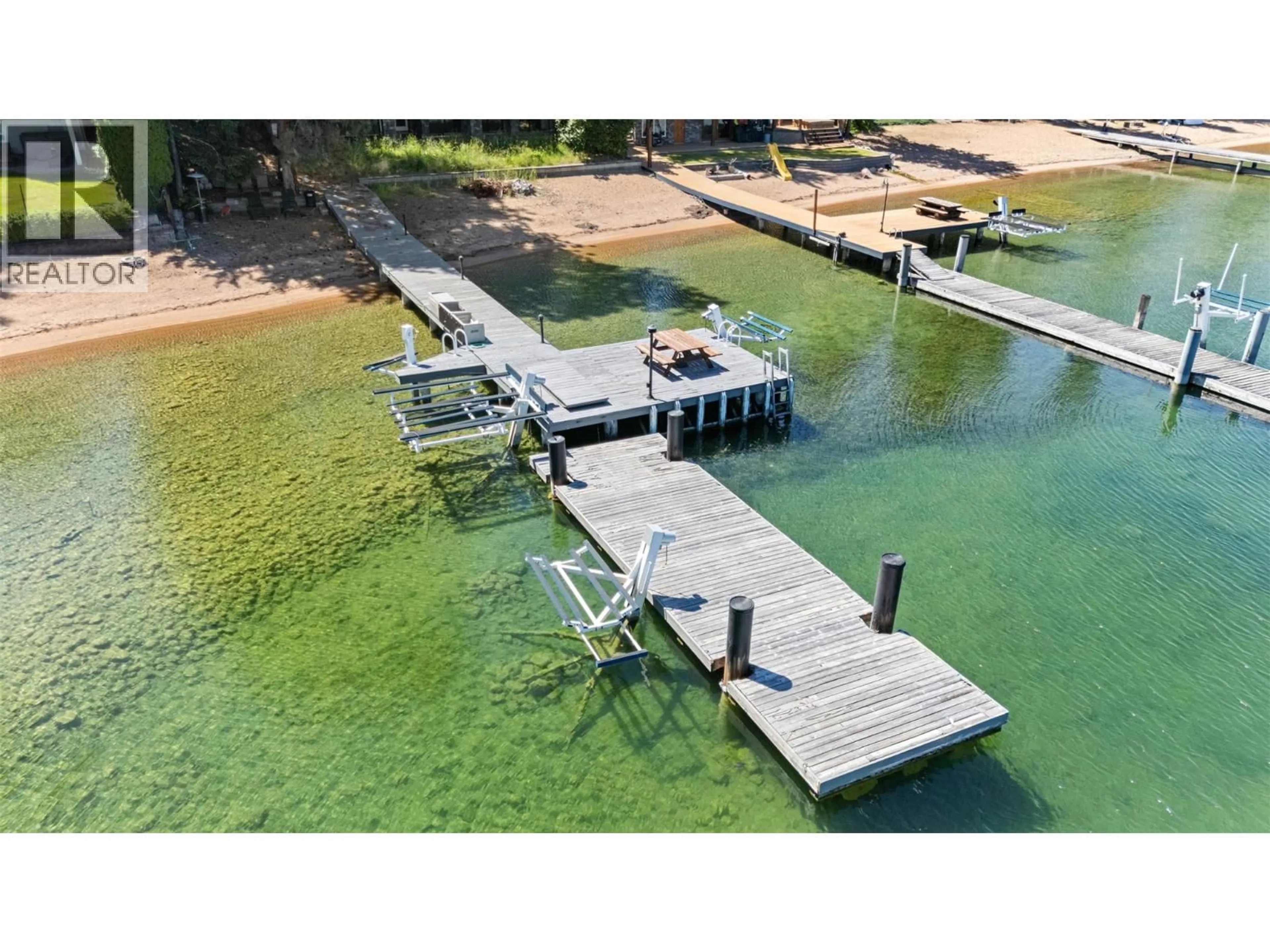 A pic from outside/outdoor area/front of a property/back of a property/a pic from drone, water/lake/river/ocean view for 9701 DELCLIFFE ROAD, Vernon British Columbia V1H1K9