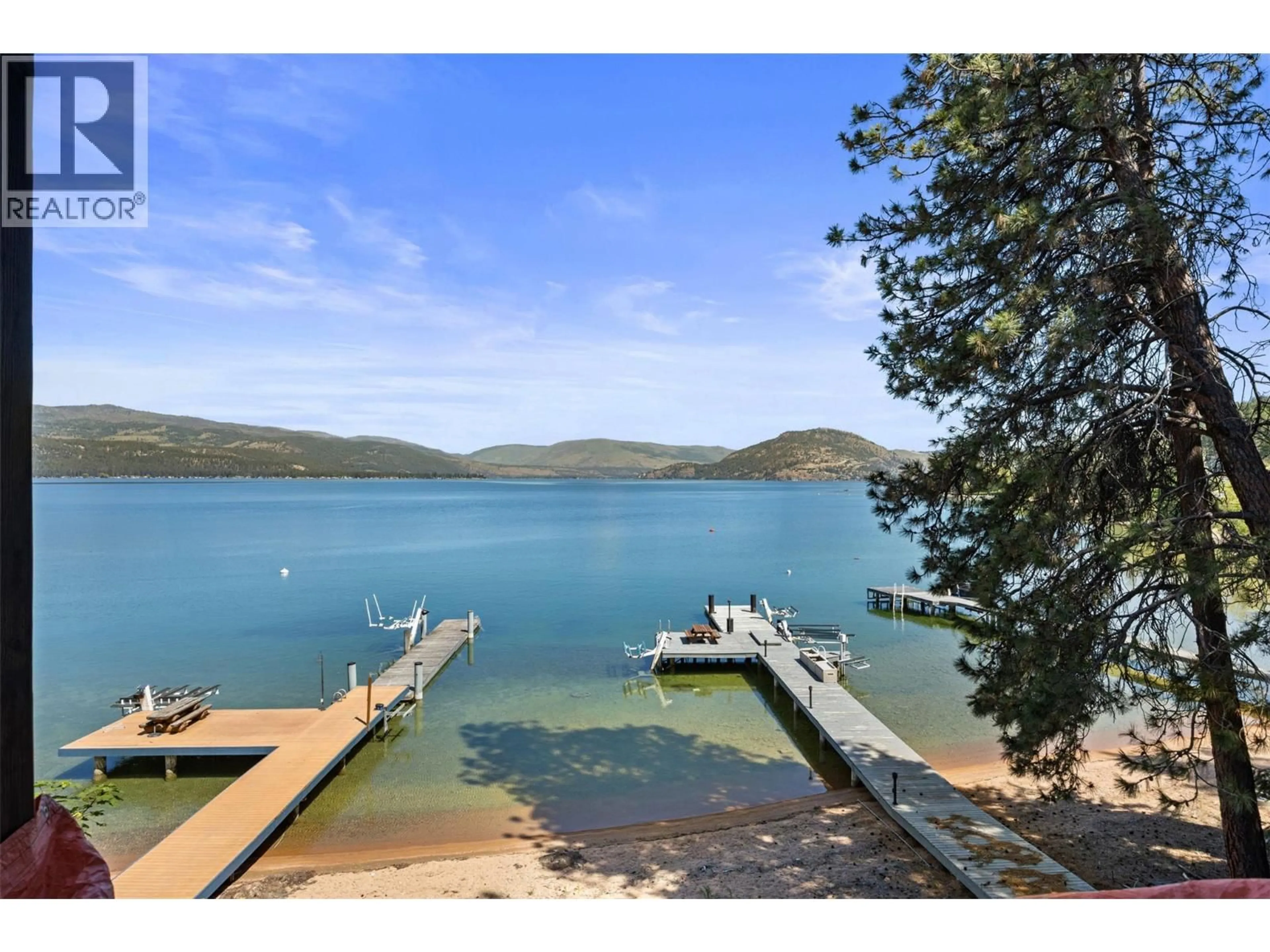 A pic from outside/outdoor area/front of a property/back of a property/a pic from drone, water/lake/river/ocean view for 9701 DELCLIFFE ROAD, Vernon British Columbia V1H1K9