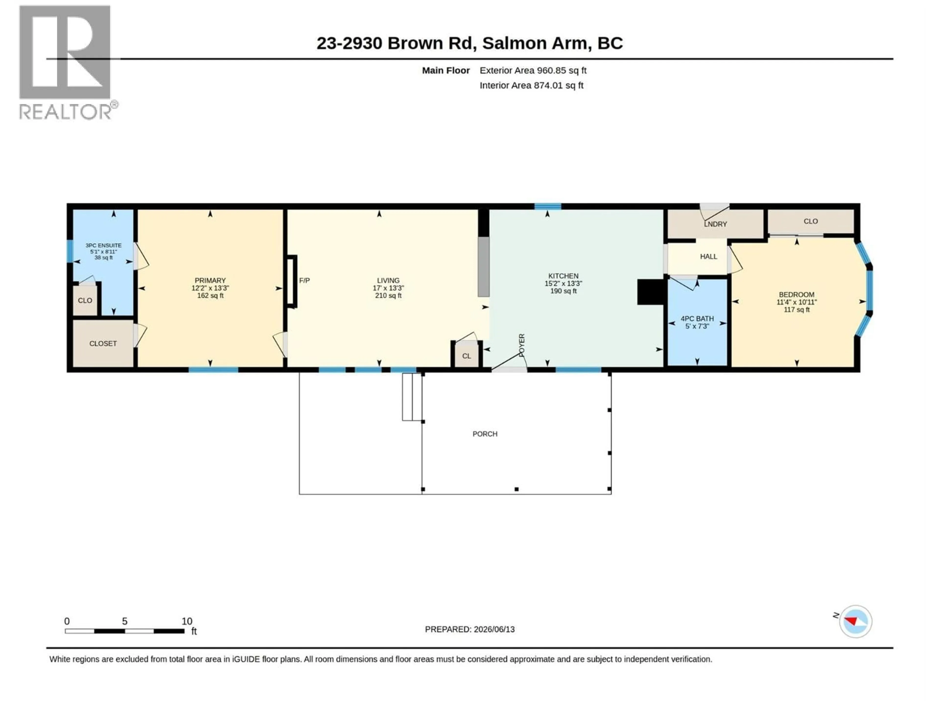Floor plan for 23 - 2930 BROWN ROAD, Salmon Arm British Columbia V1E4M1