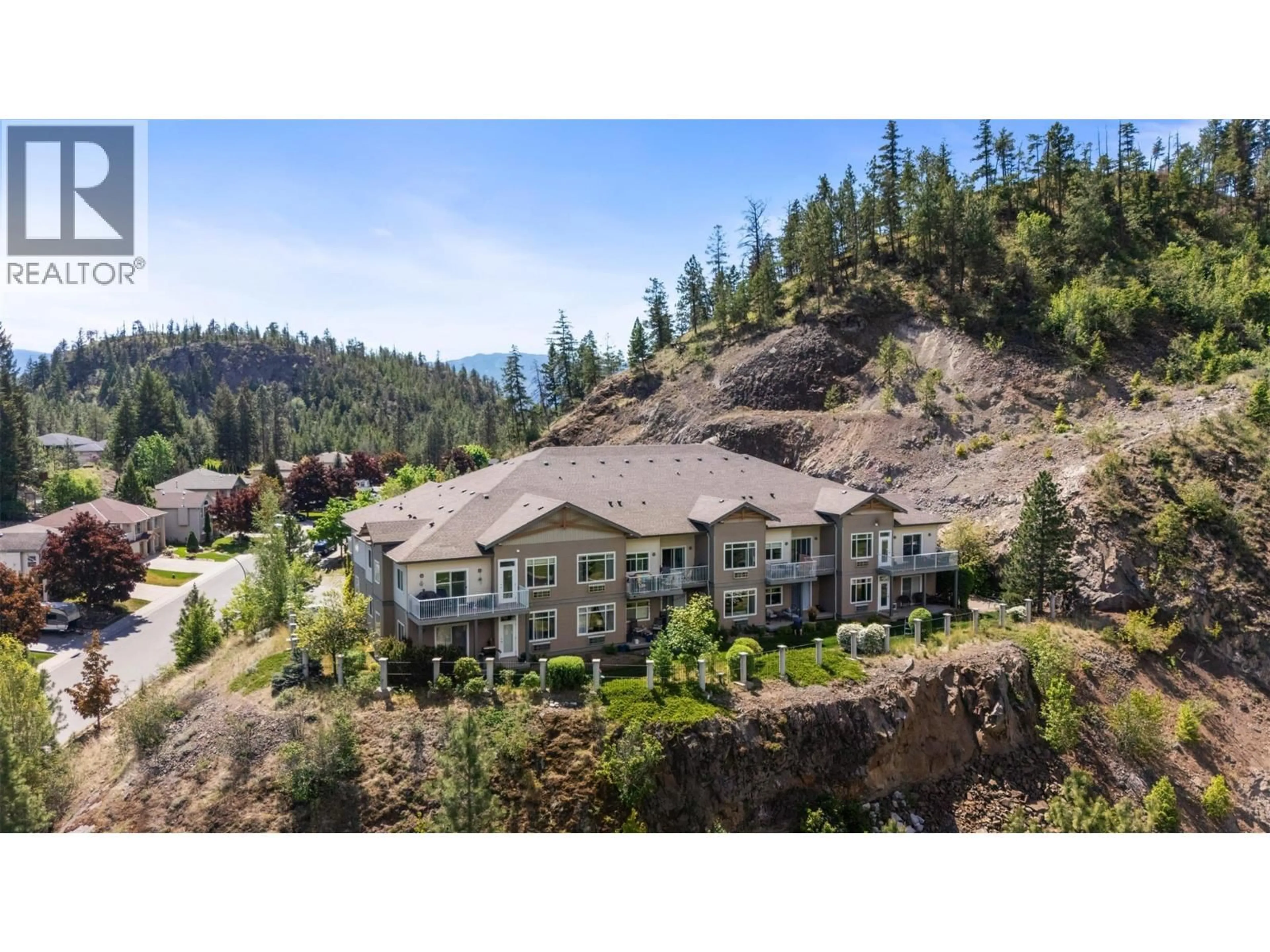 A pic from outside/outdoor area/front of a property/back of a property/a pic from drone, mountain view for 204 - 2523 SHANNON VIEW DRIVE, West Kelowna British Columbia V4T2Z7