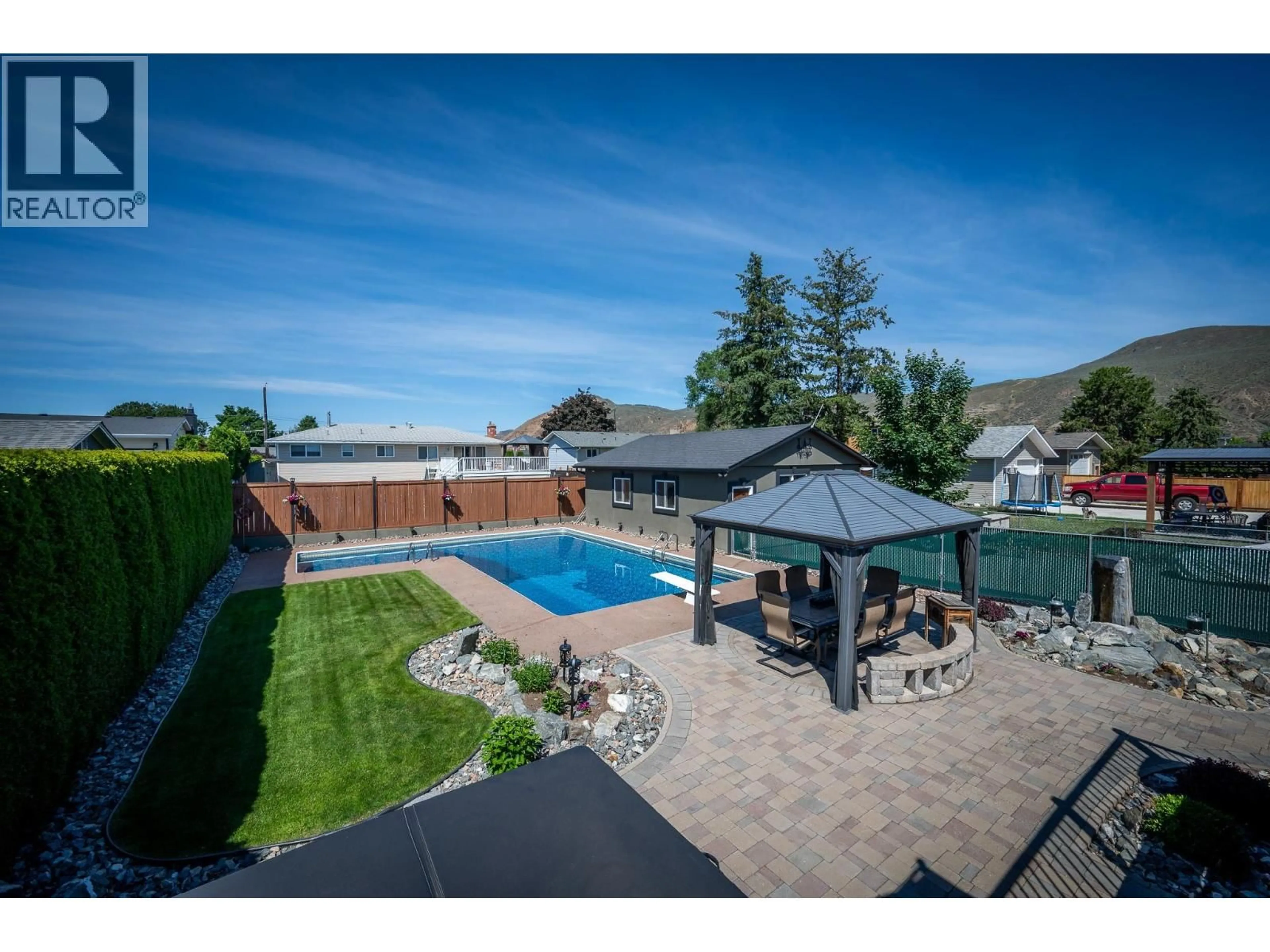 A pic from outside/outdoor area/front of a property/back of a property/a pic from drone, mountain view for 976 HOLT STREET, Kamloops British Columbia V2B5G9