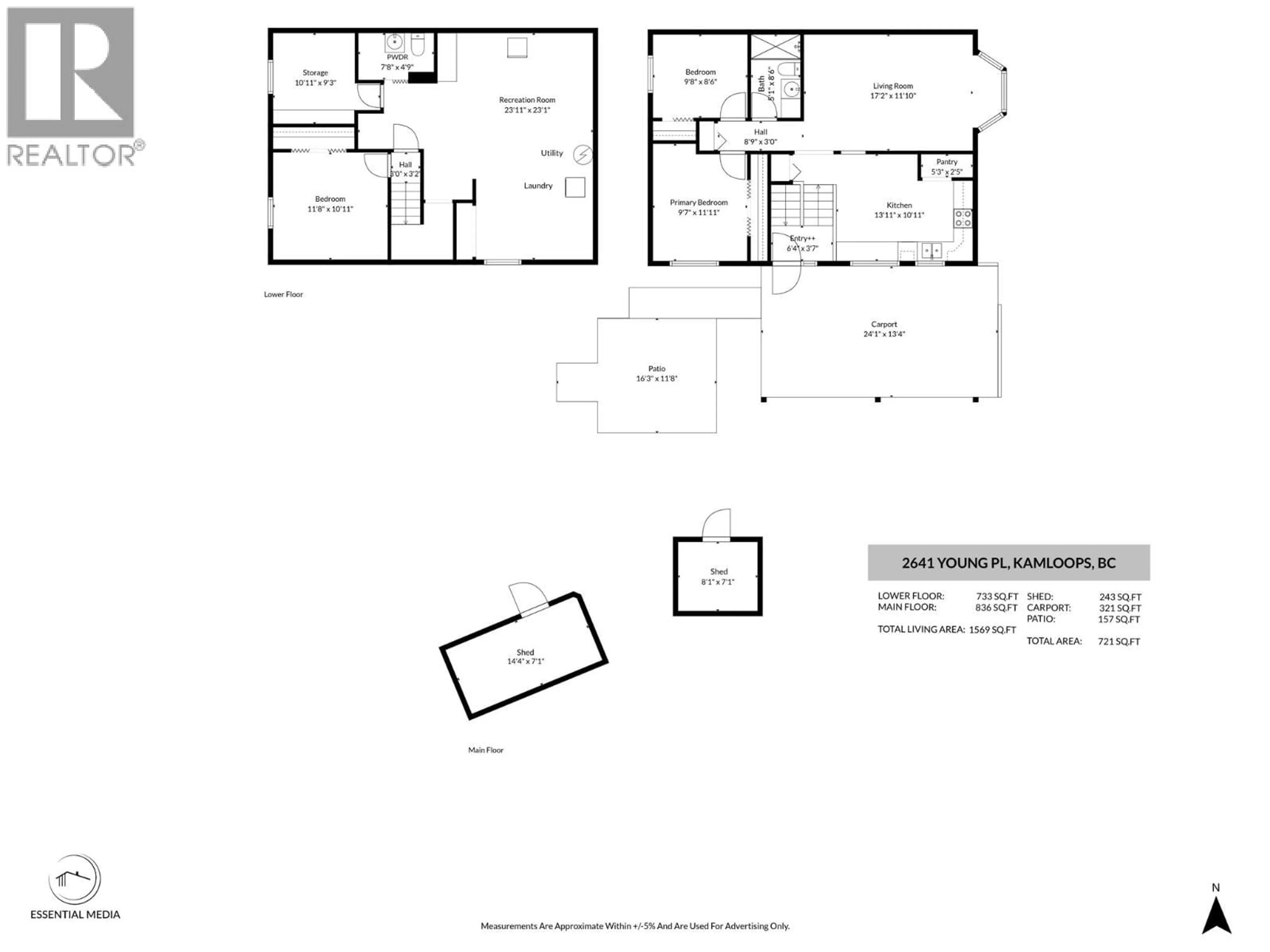 Floor plan for 2641 YOUNG PLACE, Kamloops British Columbia V2B8A4