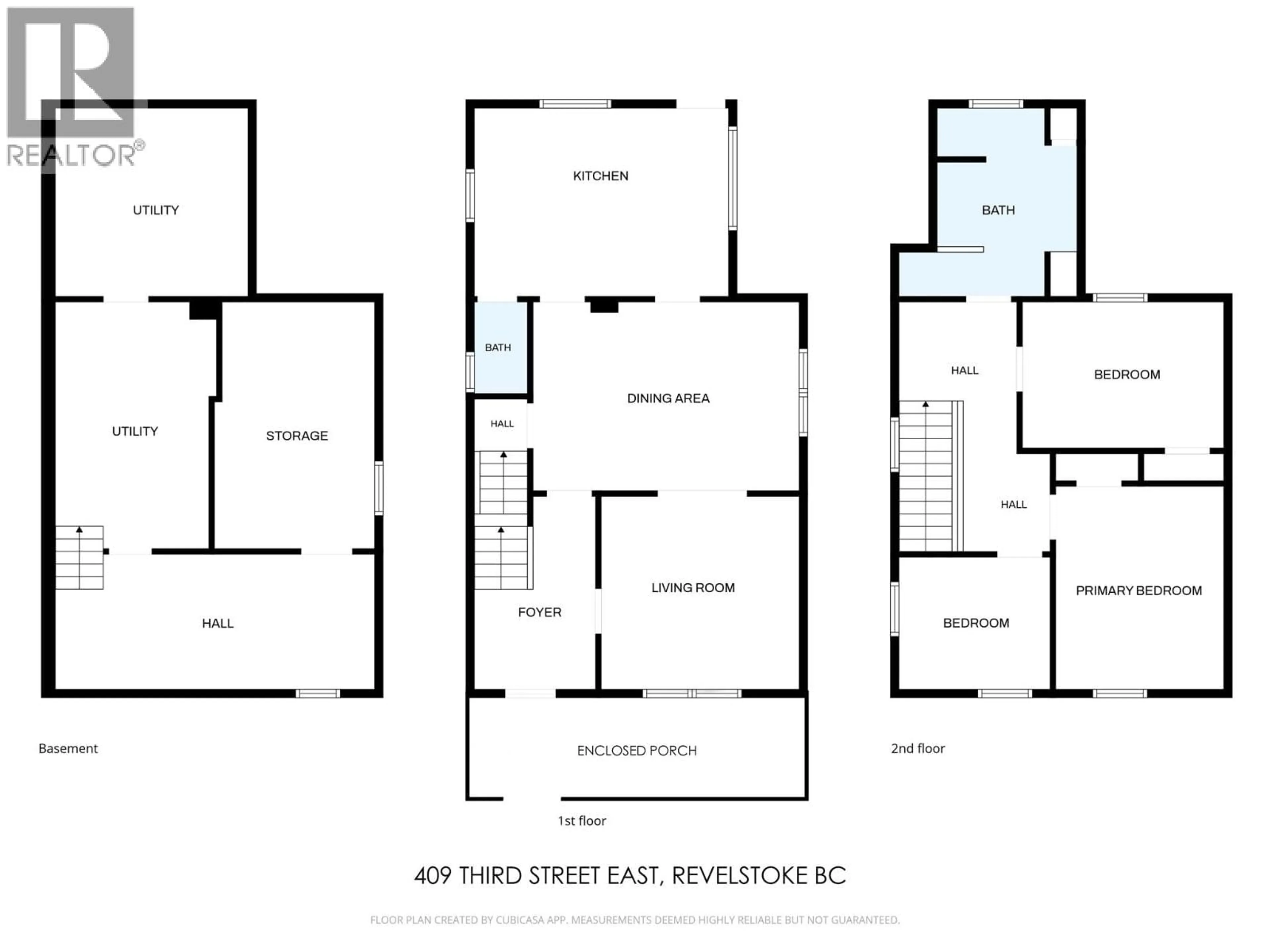 Floor plan for 409 THIRD STREET EAST, Revelstoke British Columbia V0E2S0
