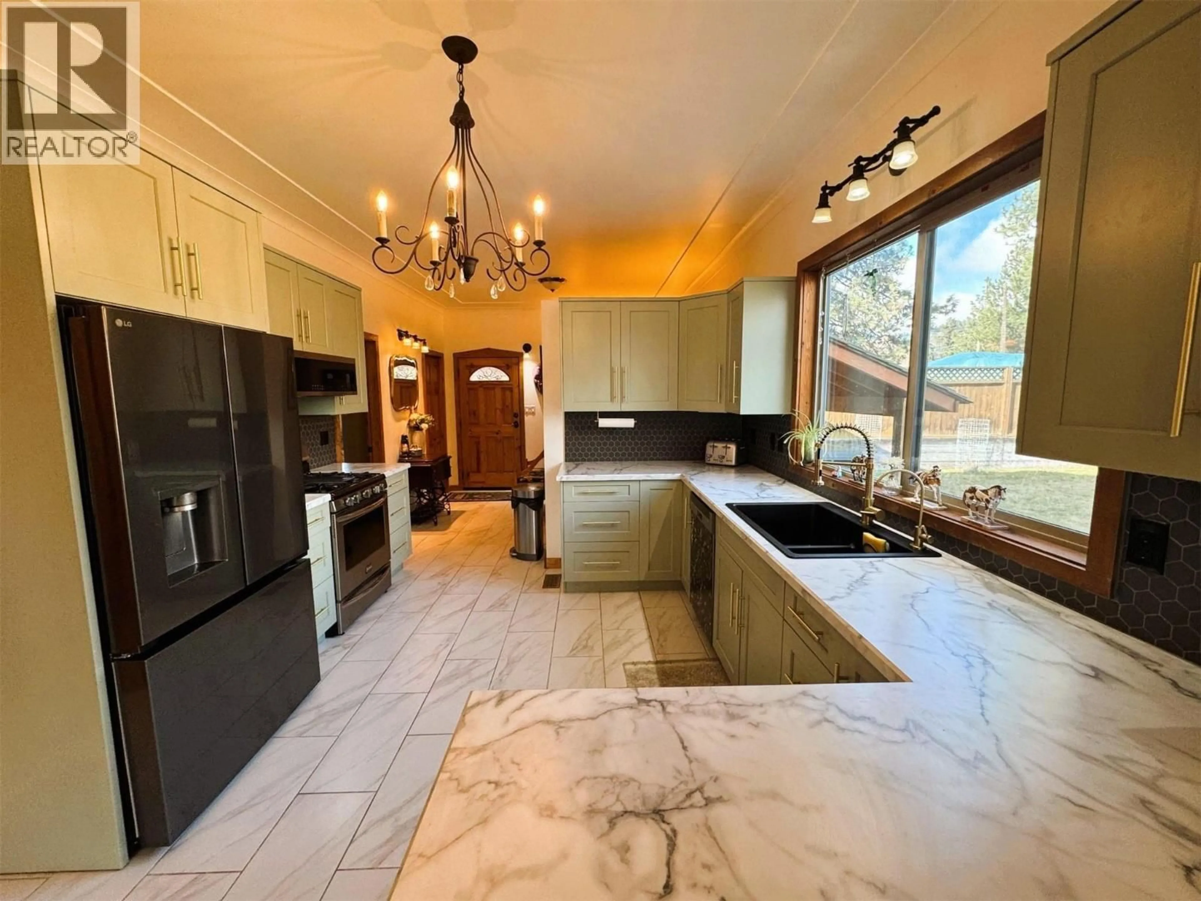 Open concept kitchen, ceramic/tile floor for 2200 ALMOND GARDENS ROAD, Grand Forks British Columbia V0H1H4
