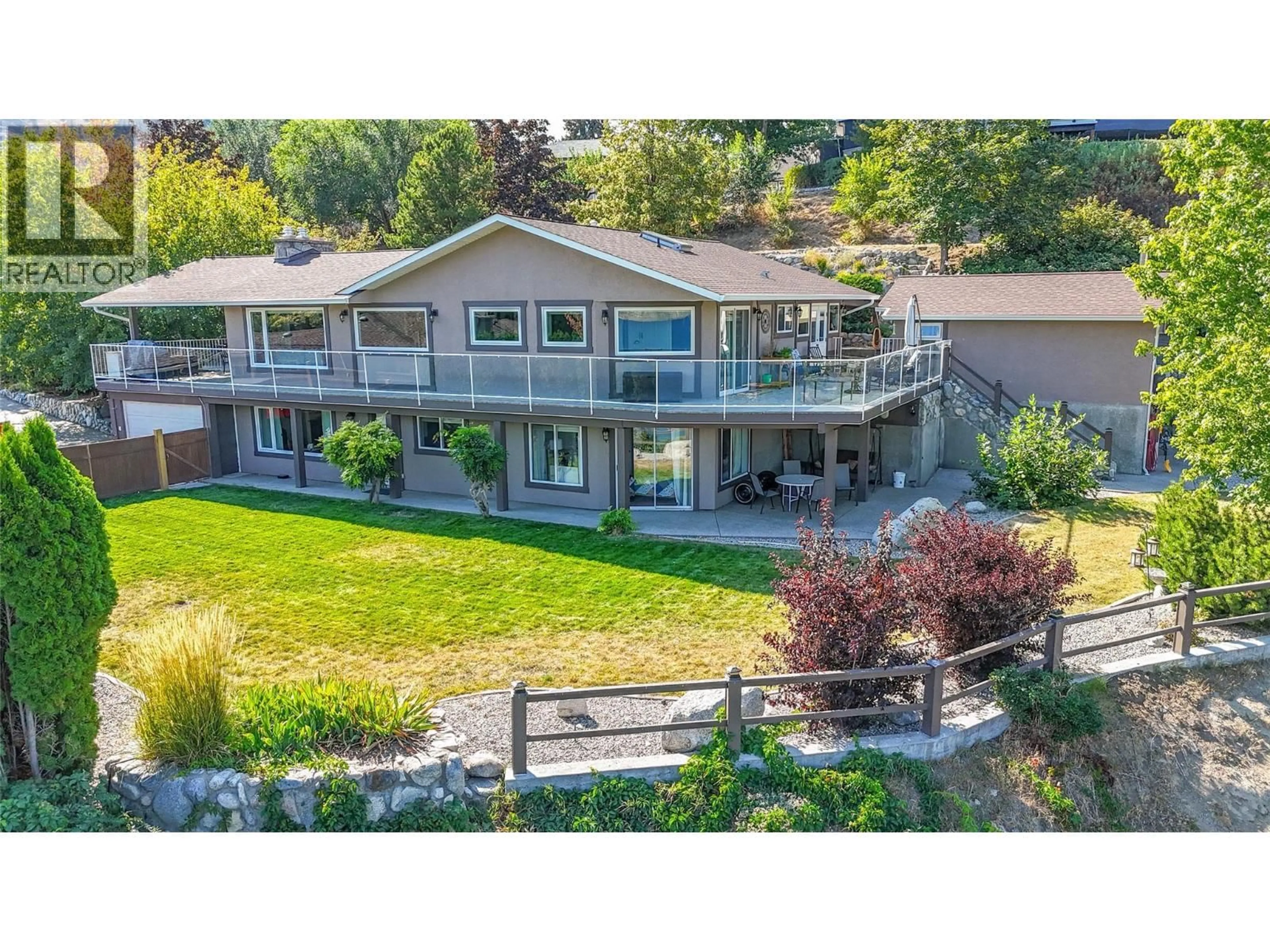 A pic from outside/outdoor area/front of a property/back of a property/a pic from drone, water/lake/river/ocean view for 6318 FAIRCREST STREET, Summerland British Columbia V0H1Z4