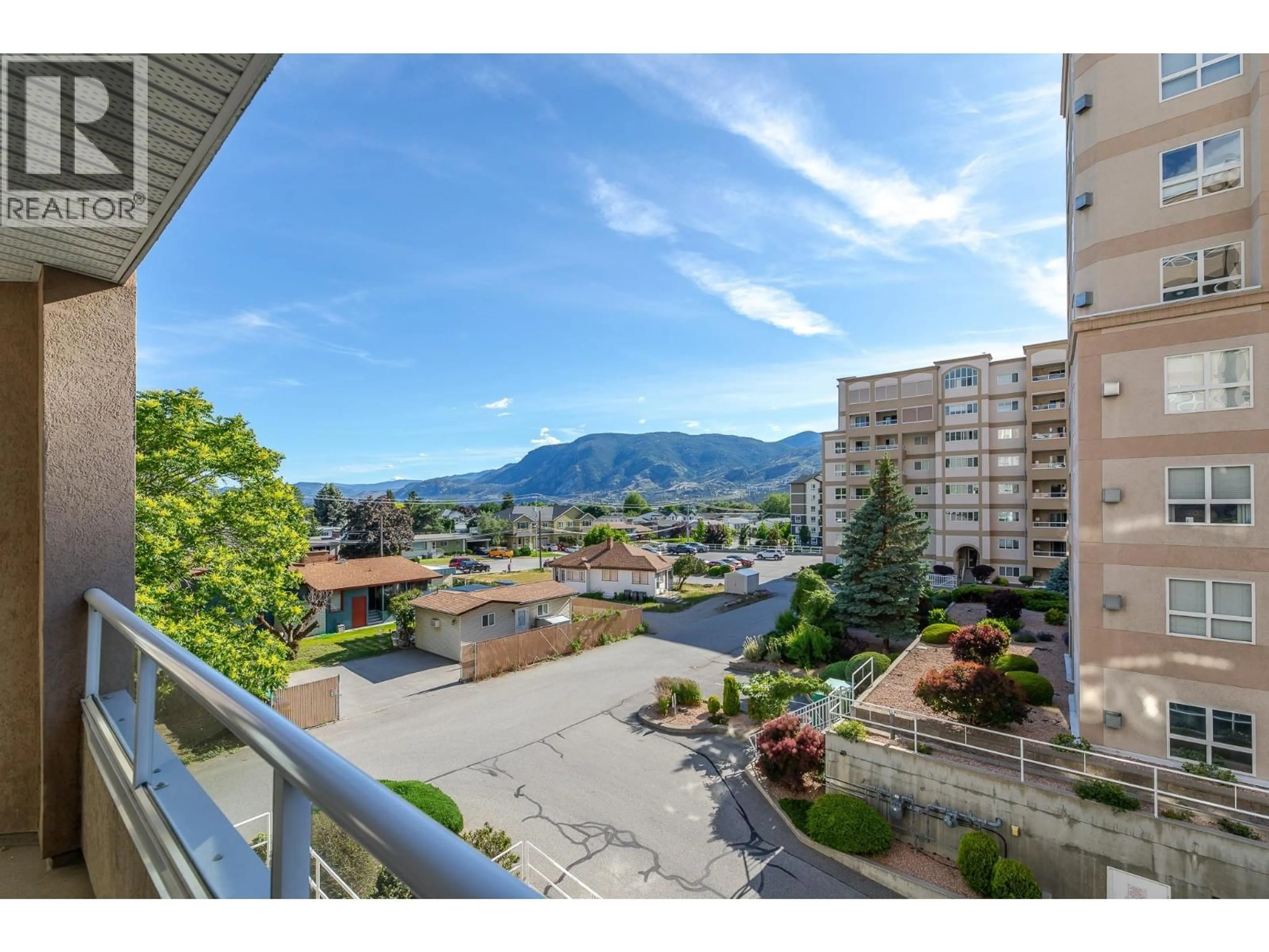 Balcony in the apartment, mountain view for 301 - 2265 ATKINSON STREET, Penticton British Columbia V2A8R7