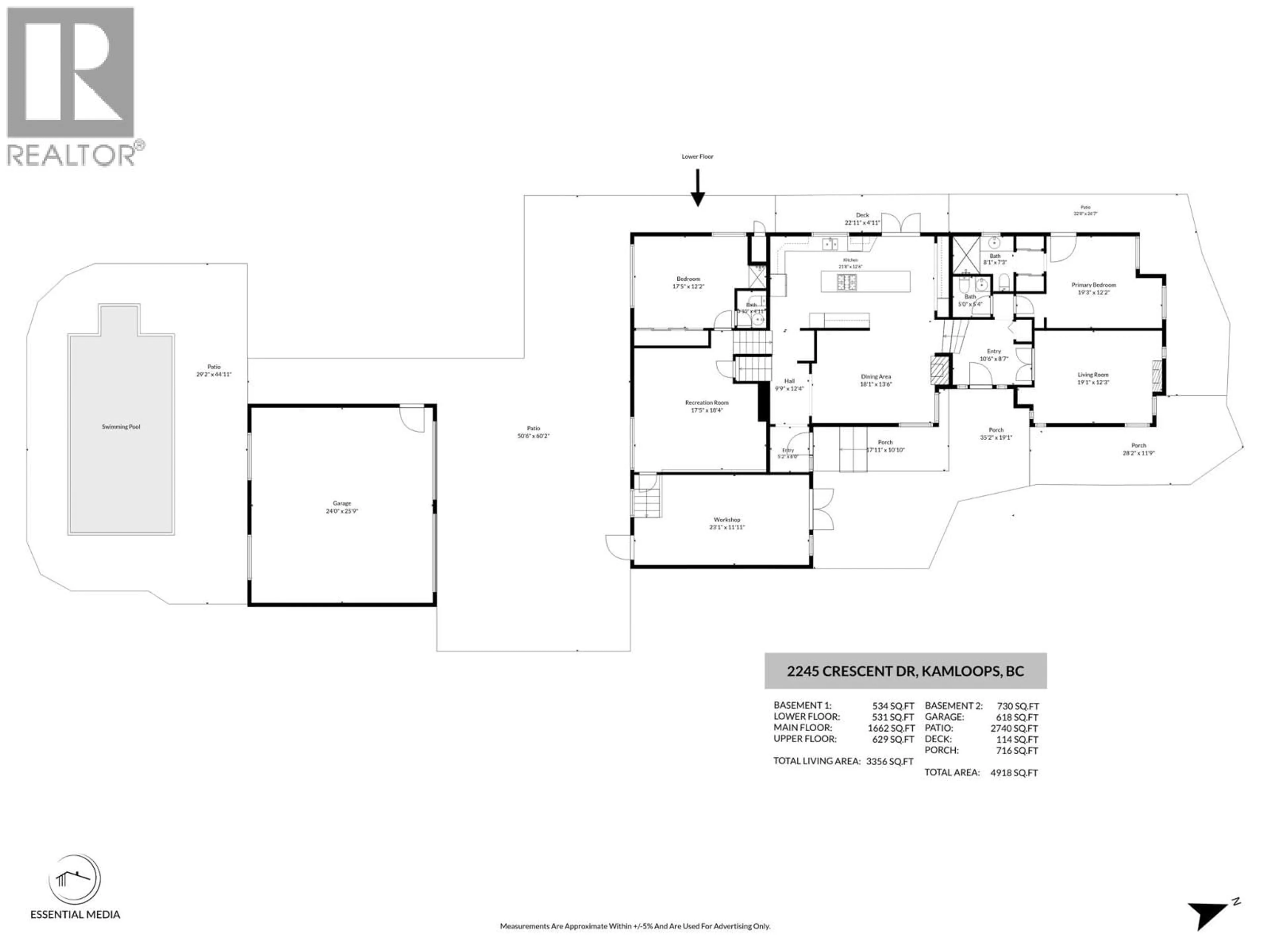 Floor plan for 2245 CRESCENT DRIVE, Kamloops British Columbia V2C4S7