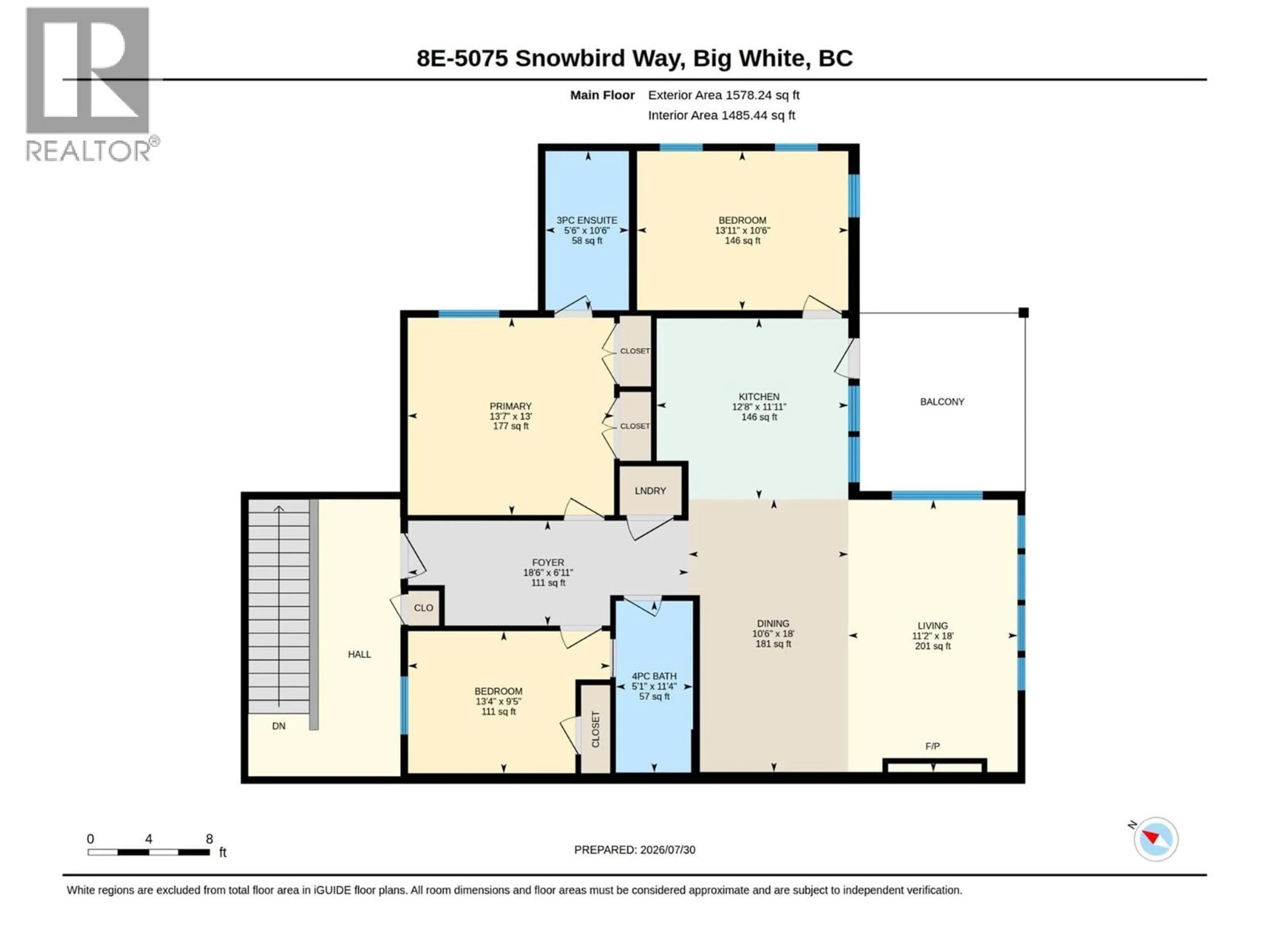 Floor plan for 8E - 5075 SNOWBIRD WAY, Big White British Columbia V1P1P3