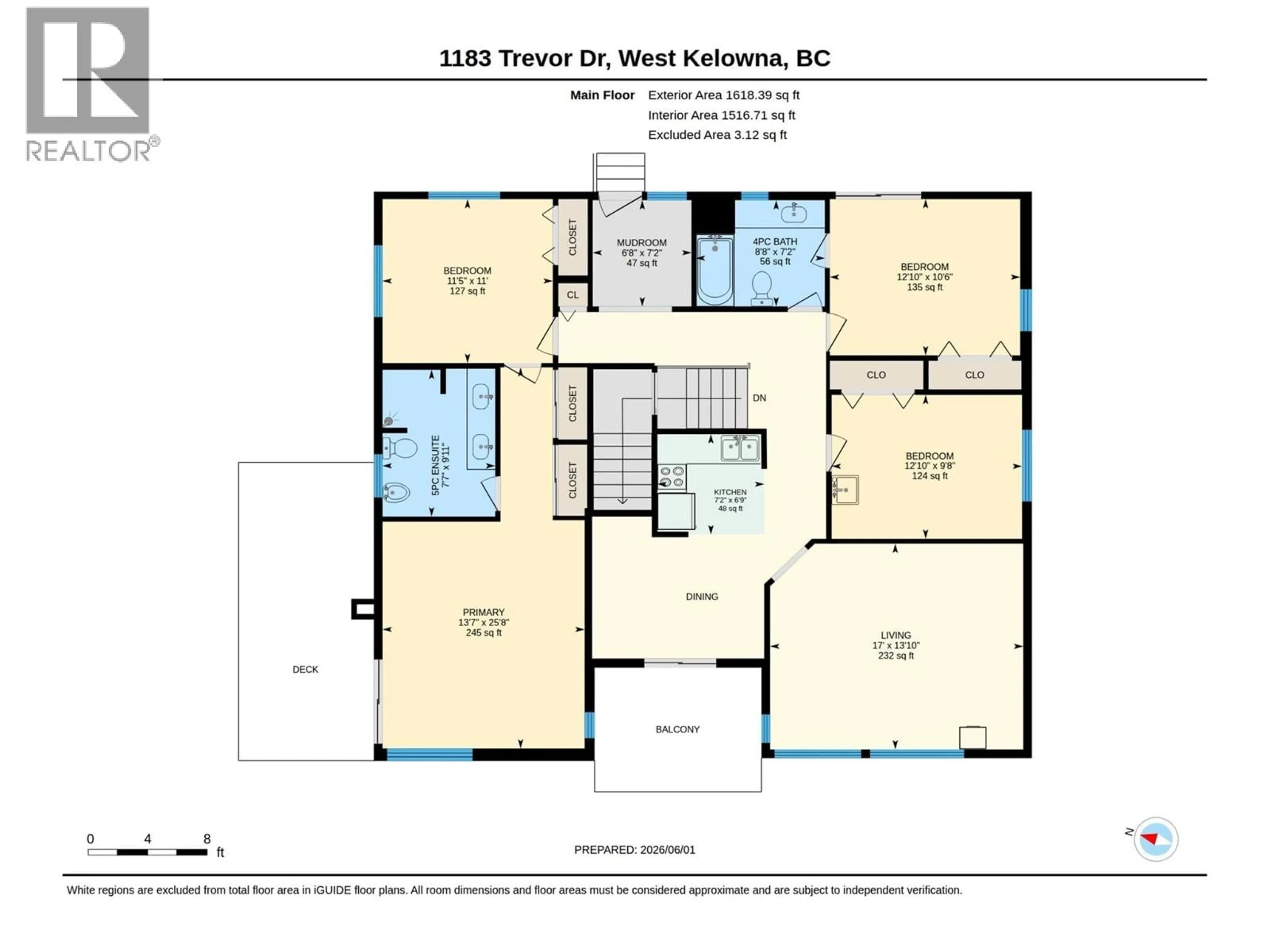 Floor plan for 1183 TREVOR DRIVE, West Kelowna British Columbia V1Z3K7