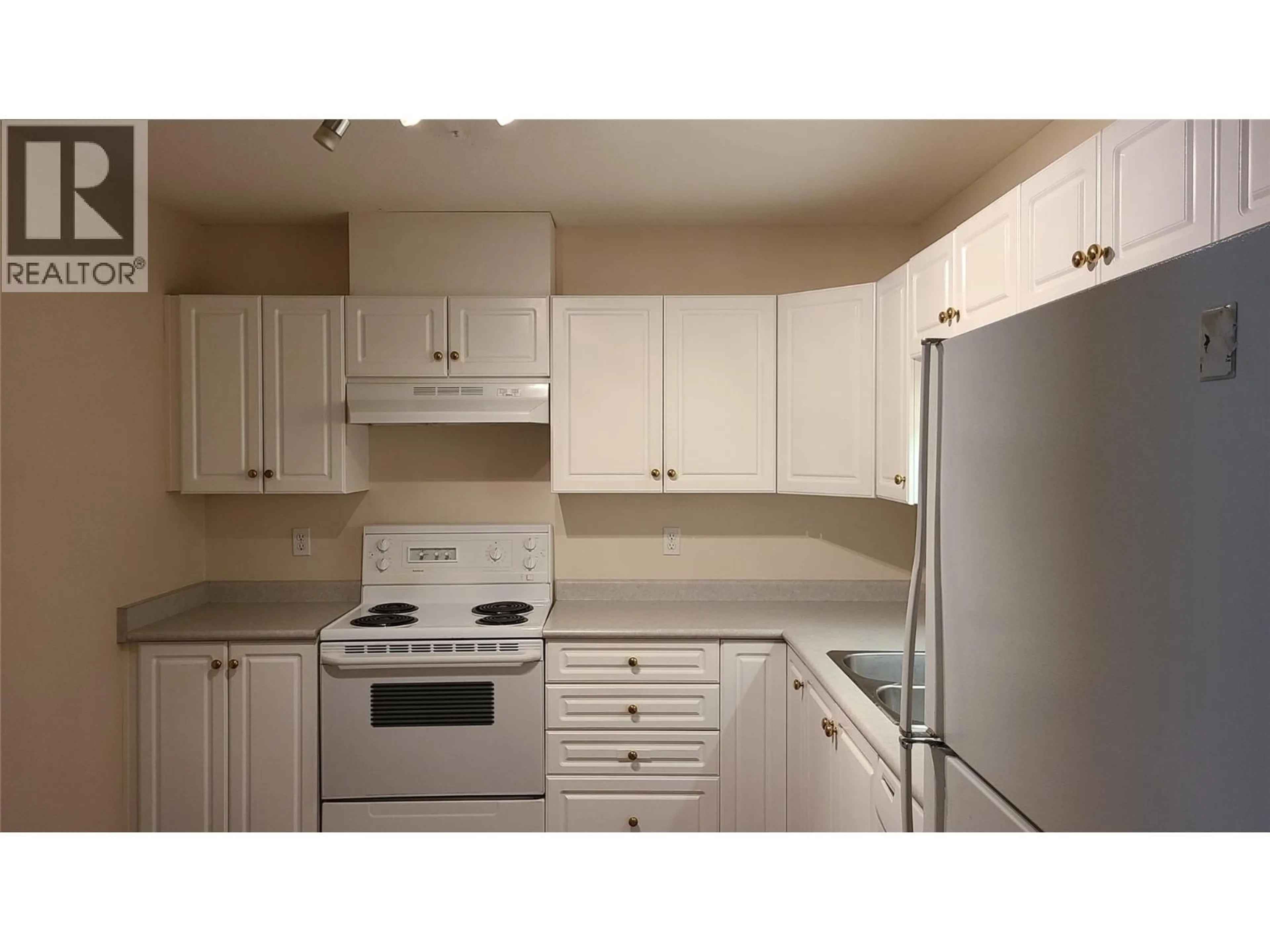 Standard kitchen, wood/laminate floor for 102 - 329 RIGSBY STREET, Penticton British Columbia V2A5S6