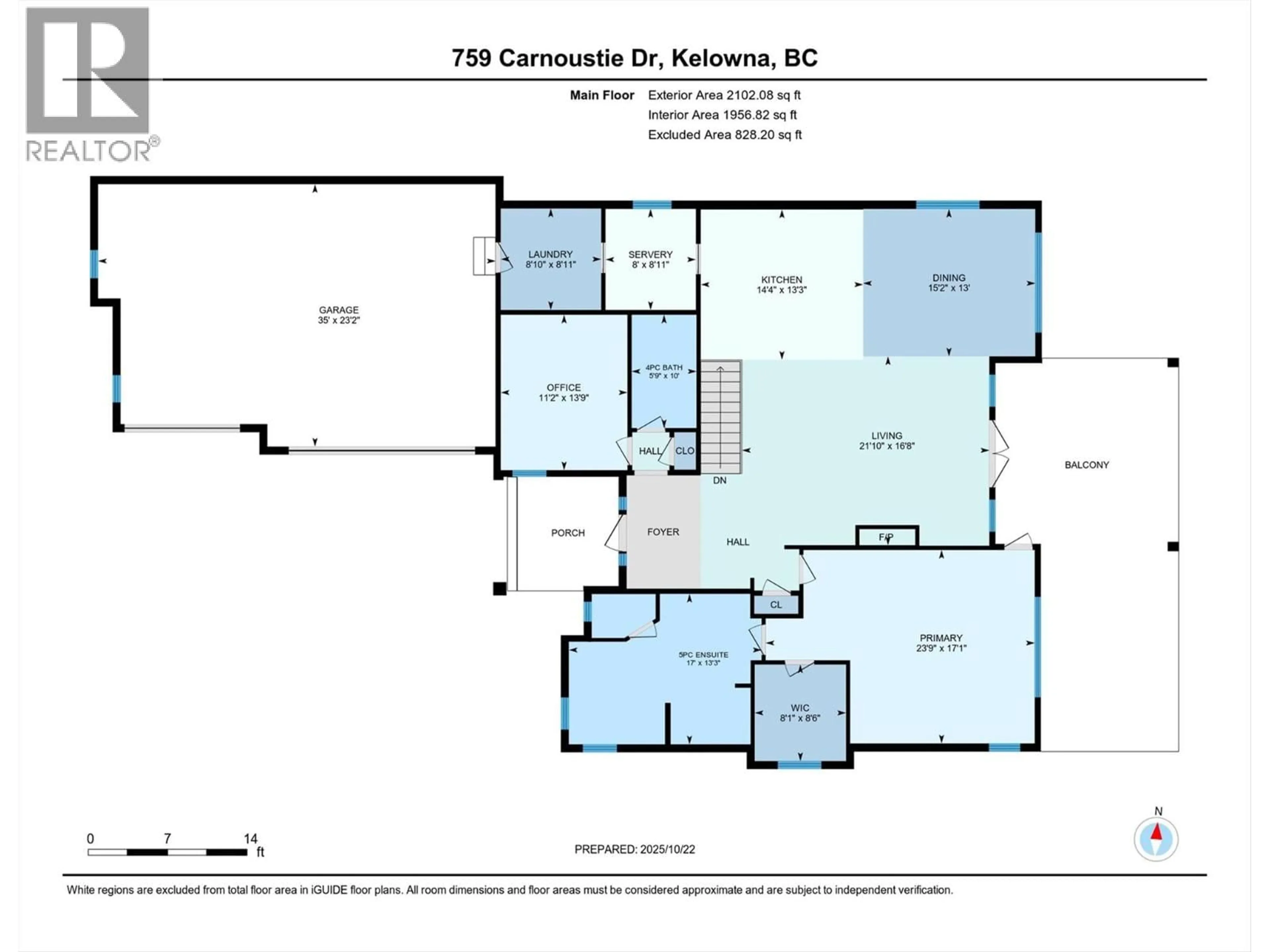 Floor plan for 759 CARNOUSTIE DRIVE, Kelowna British Columbia V1P1V2