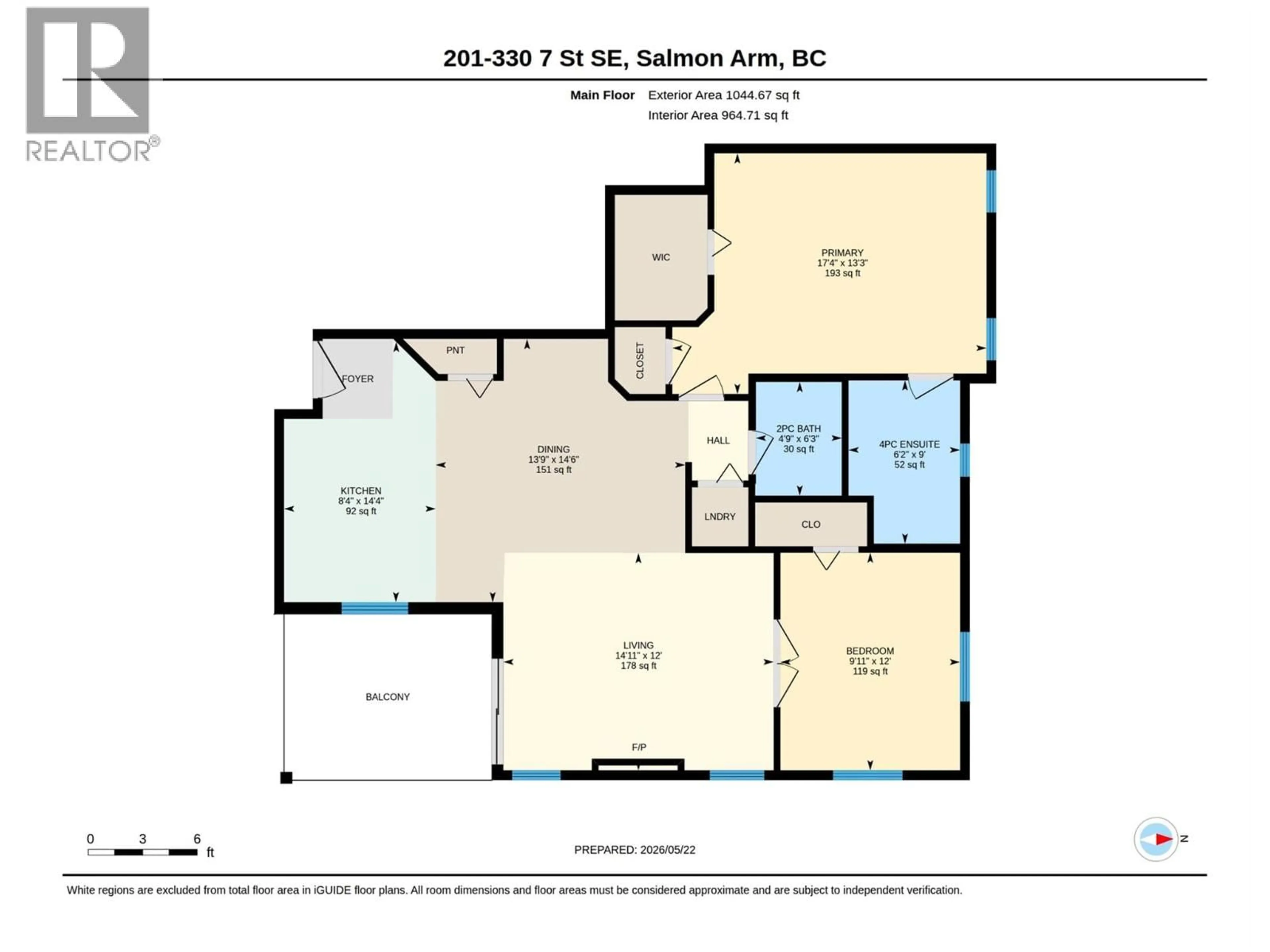Floor plan for 301 - 330 7 STREET SOUTHEAST, Salmon Arm British Columbia V1E1S7