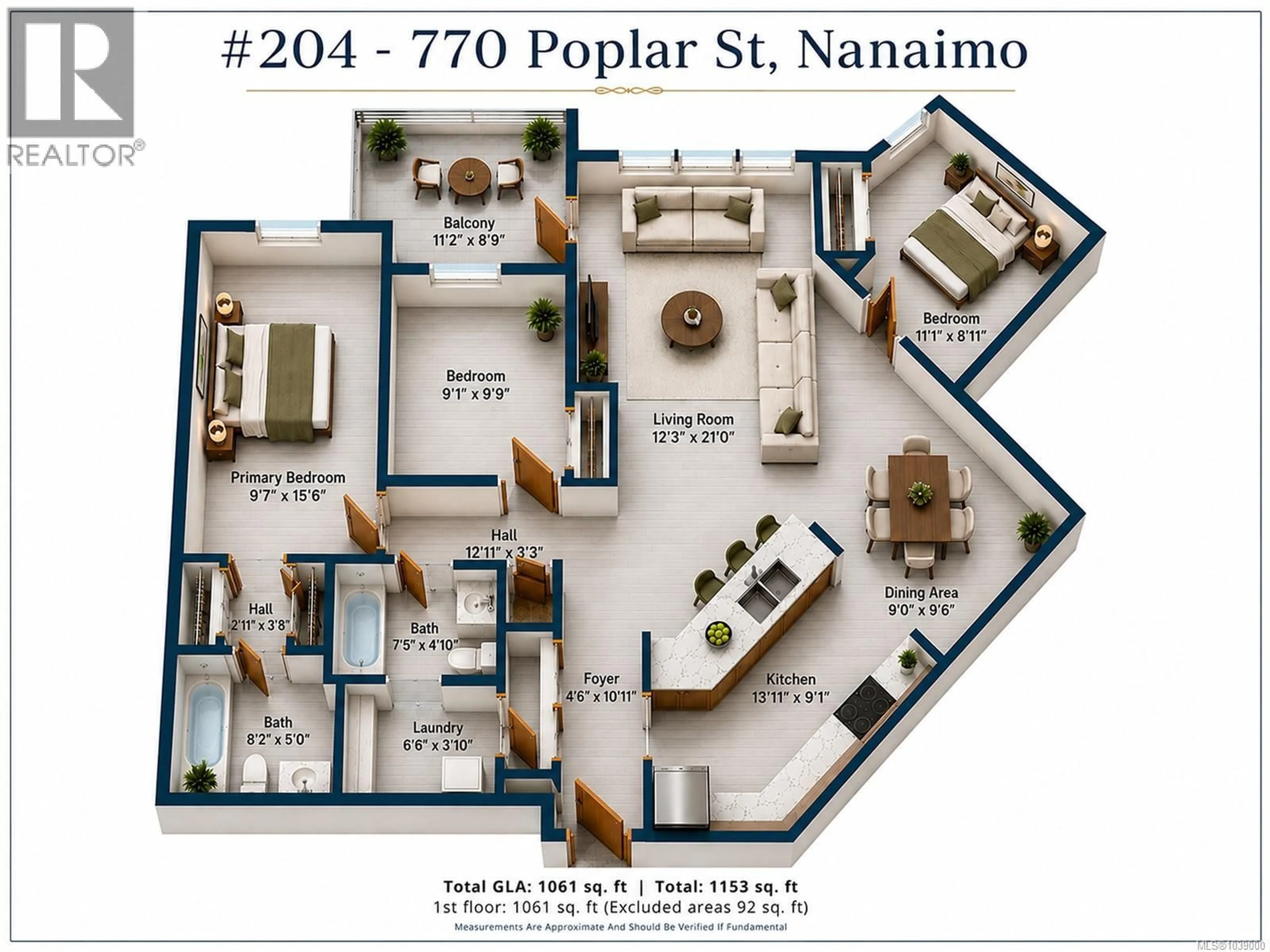 Floor plan for 204 - 770 POPLAR STREET, Nanaimo British Columbia V9S2H6