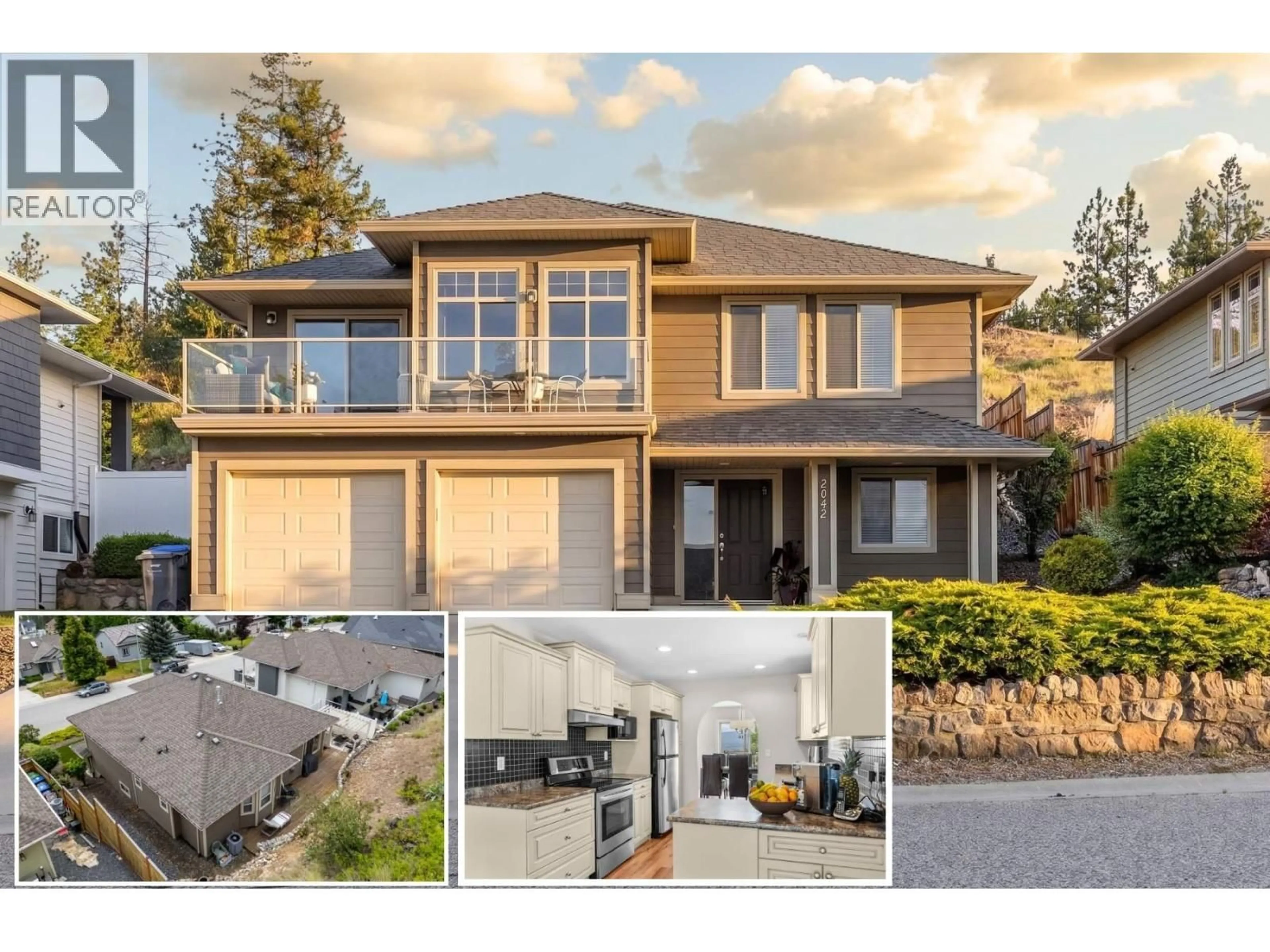 Home with vinyl exterior material, street for 2042 MOONBEAM CLOSE, West Kelowna British Columbia V1Z3X9