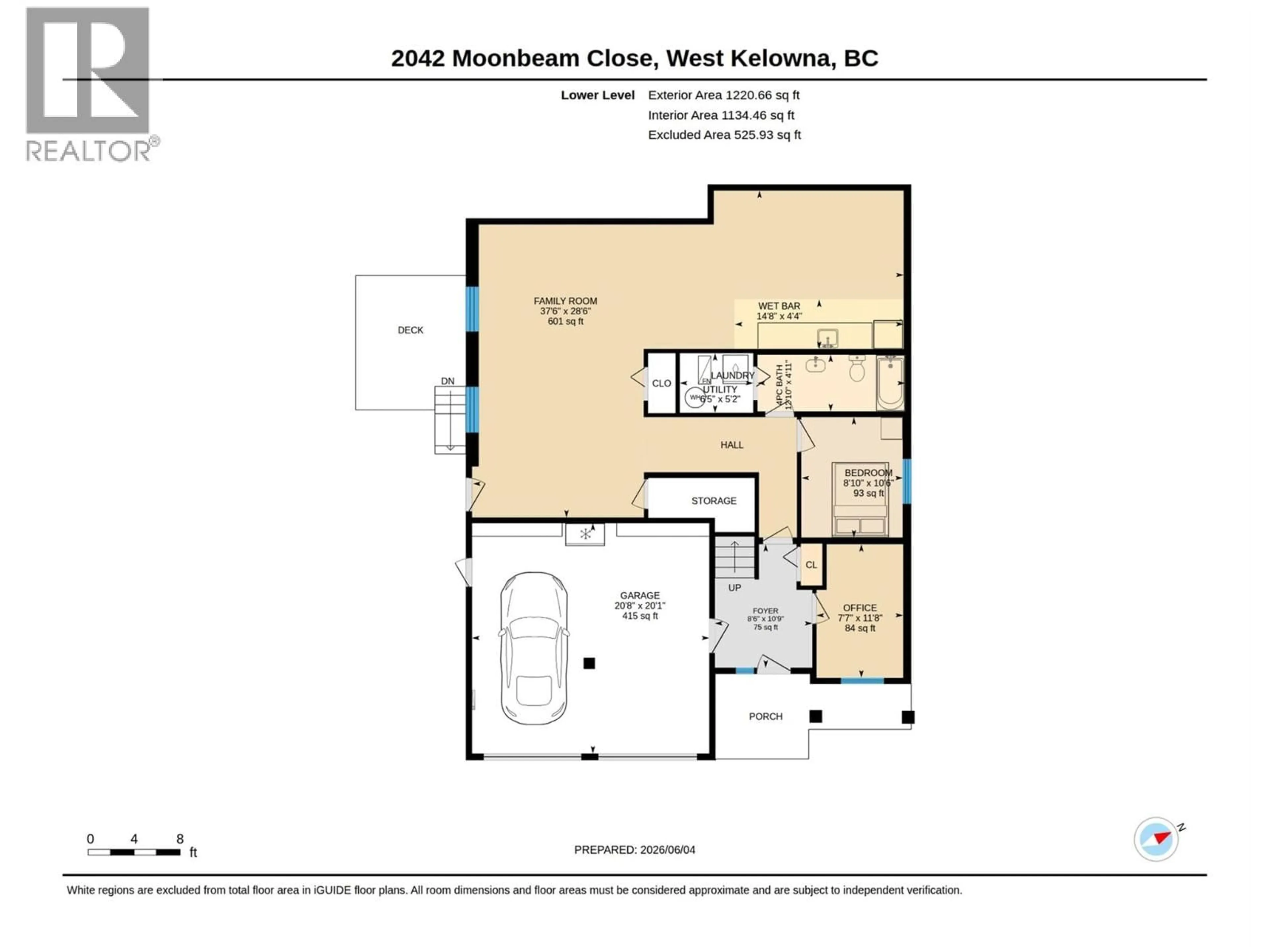 Floor plan for 2042 MOONBEAM CLOSE, West Kelowna British Columbia V1Z3X9