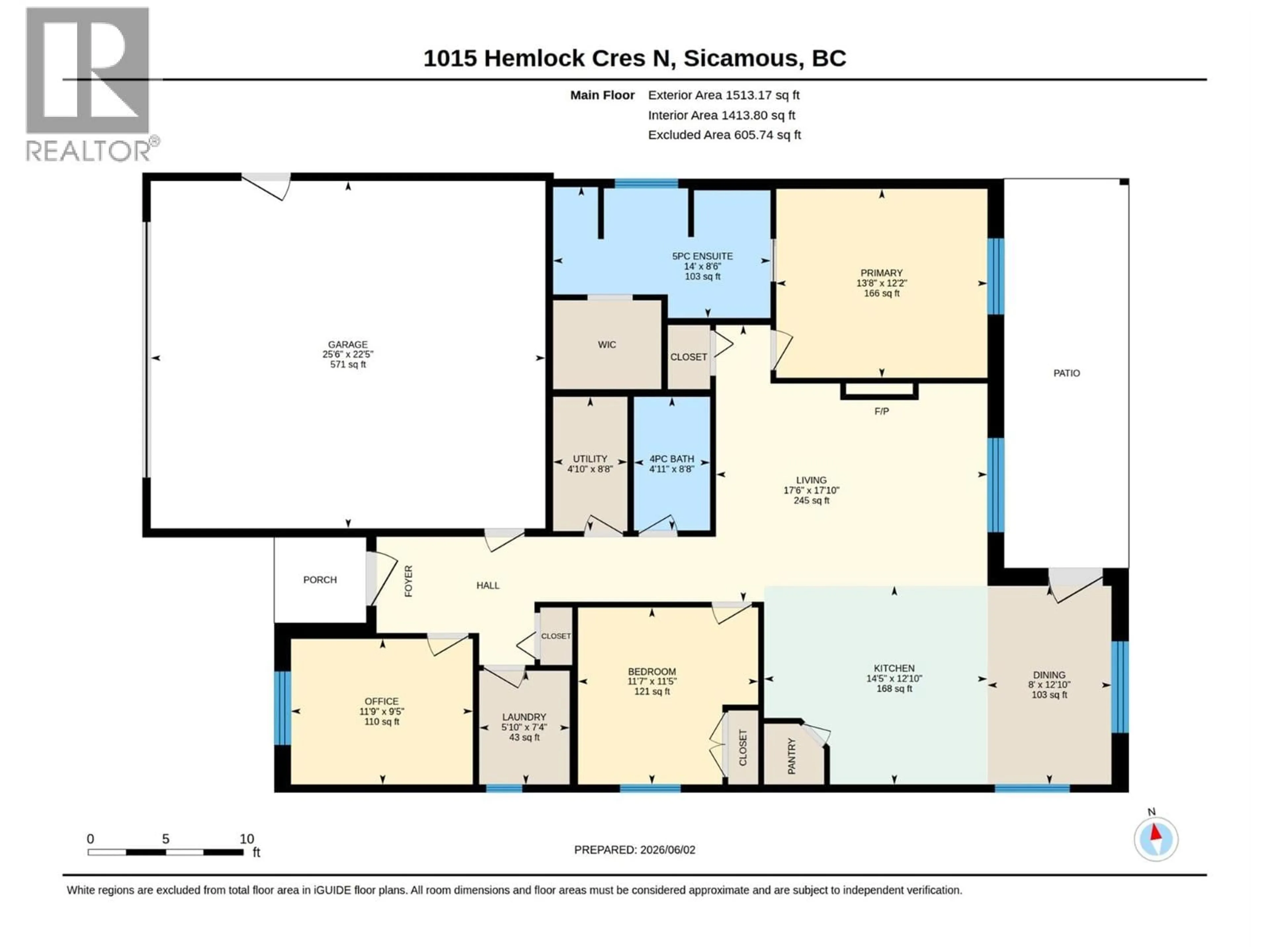 Floor plan for 1015 HEMLOCK CRESCENT NORTH, Sicamous British Columbia V0E2V1