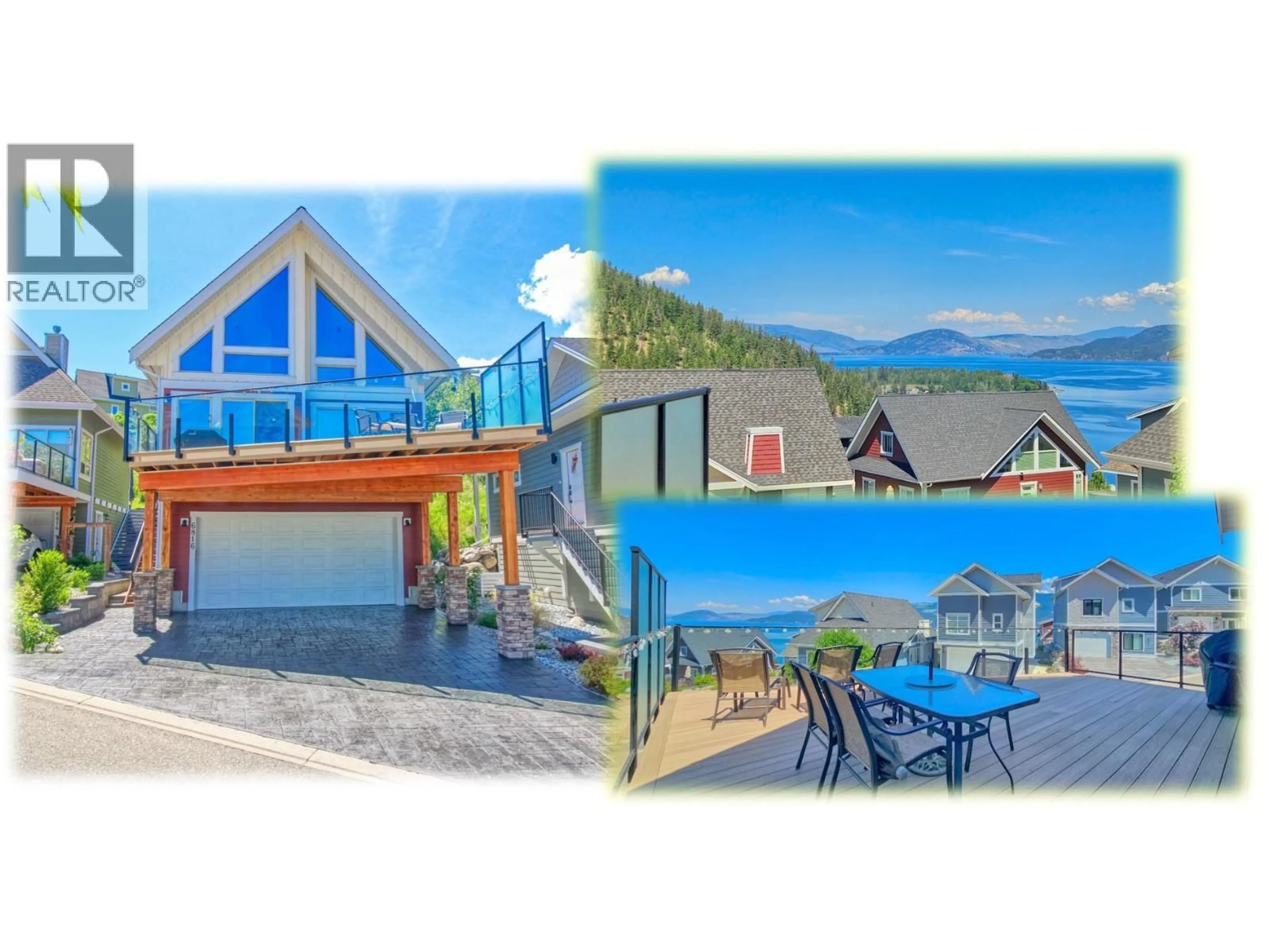 A pic from outside/outdoor area/front of a property/back of a property/a pic from drone, water/lake/river/ocean view for 164 - 6816 SANTIAGO LOOP, Kelowna British Columbia V1Z3R8