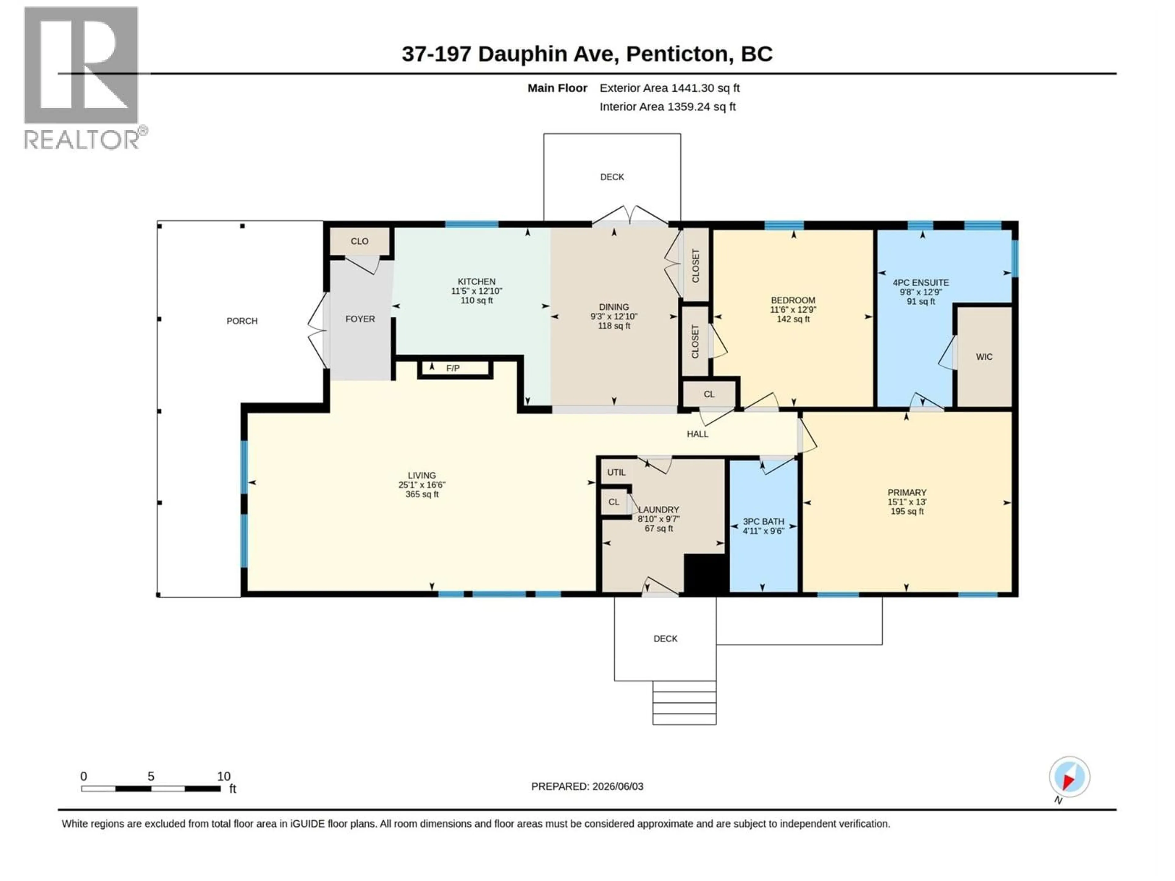 Floor plan for 37 - 197 DAUPHIN AVENUE, Penticton British Columbia V2A3S3