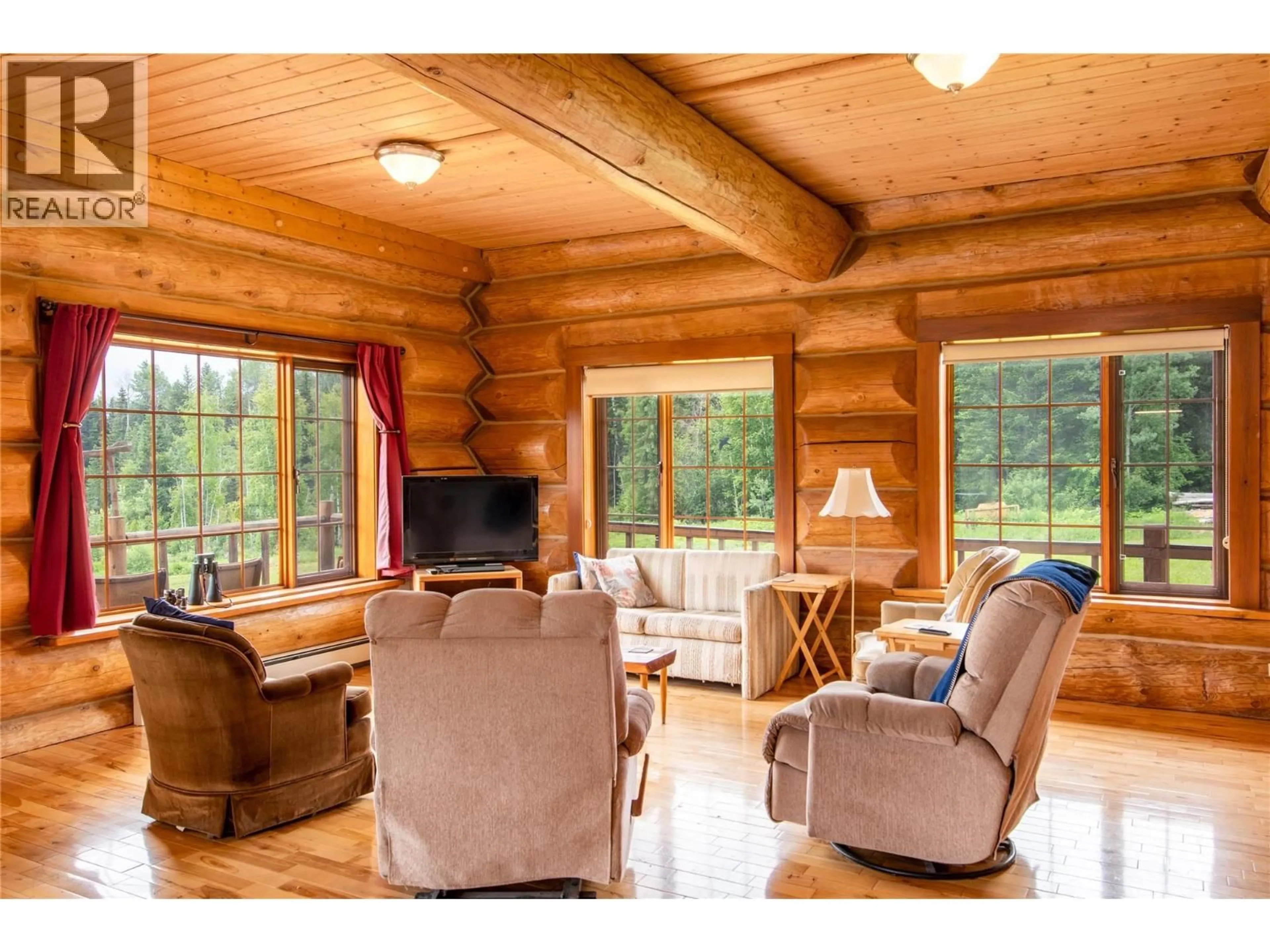 Living room with furniture, wood/laminate floor for 1360 ADOLPH JOHNSON ROAD, Golden British Columbia V0A1H1