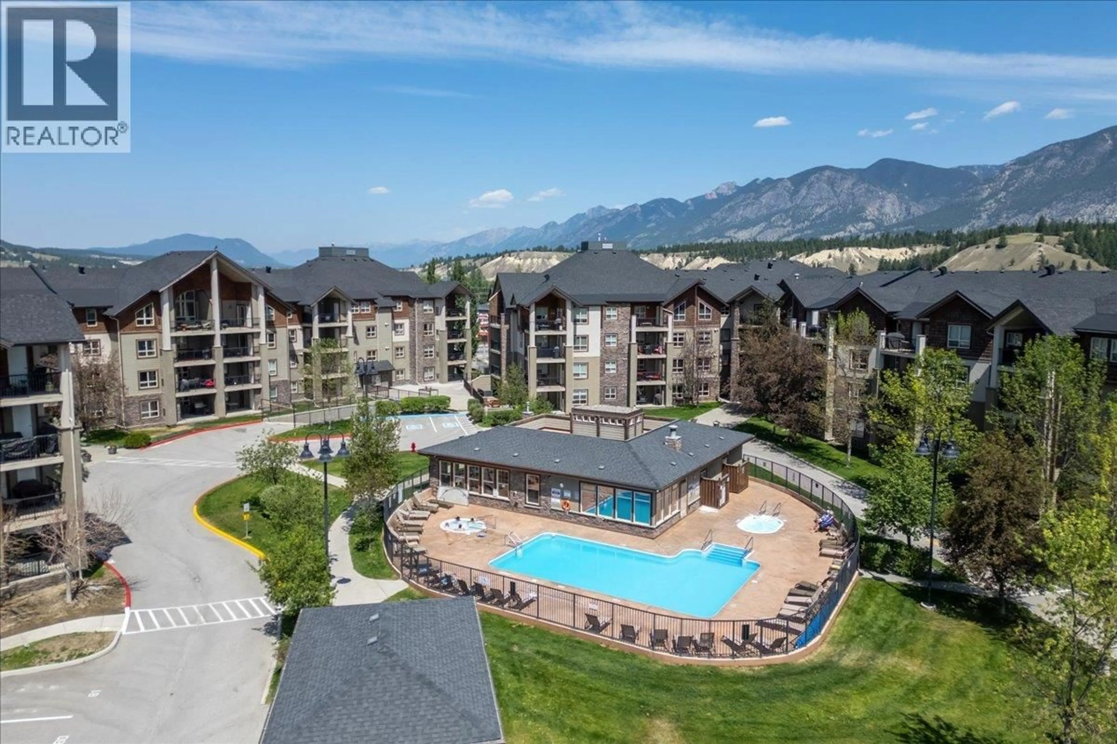 A pic from outside/outdoor area/front of a property/back of a property/a pic from drone, mountain view for 3413 - 205 THIRD AVENUE, Invermere British Columbia V0A1K7
